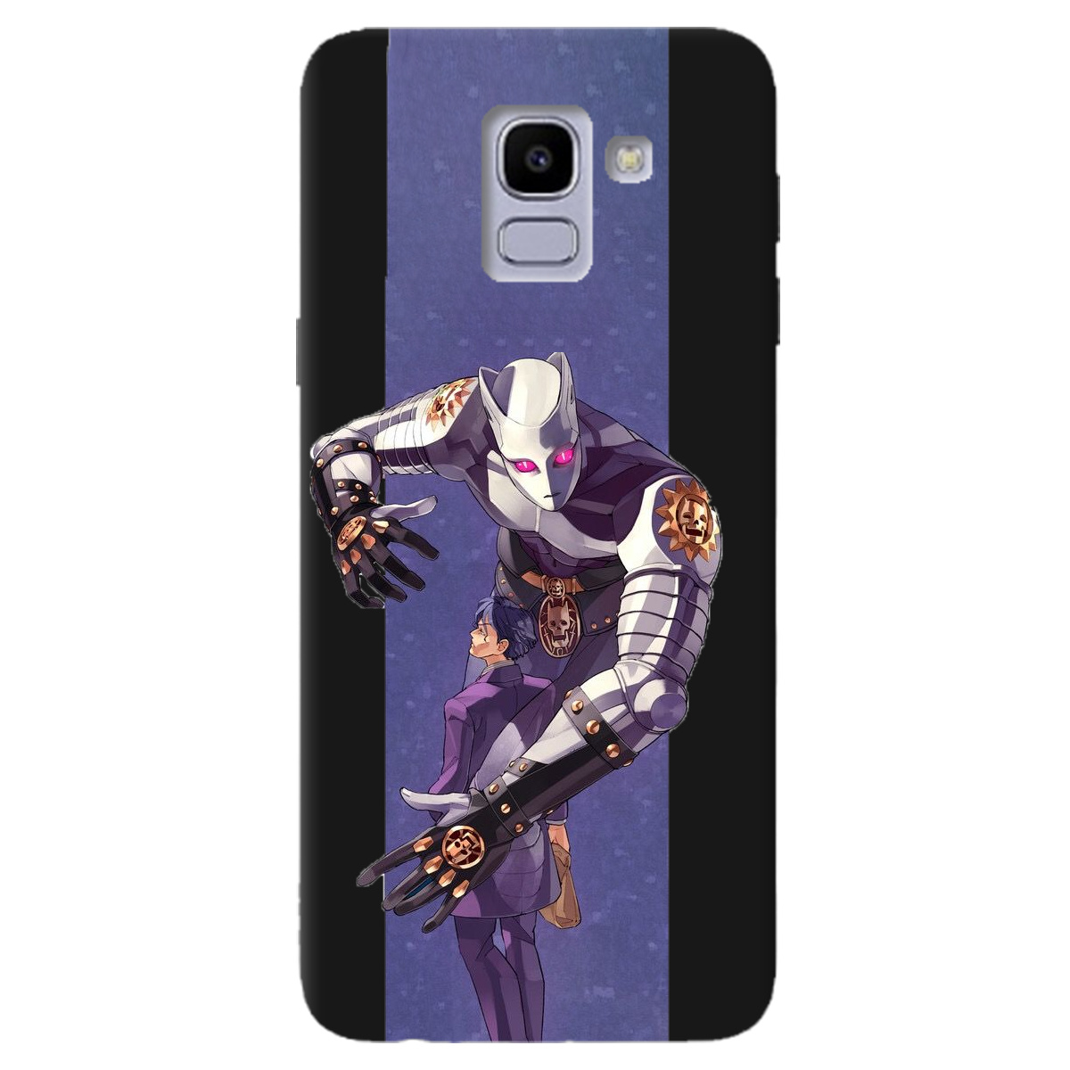 Чехол для Samsung Galaxy J6 2018 черный матовый soft touch Killer Queen JoJo - фото 1 - Чехлы для телефонов