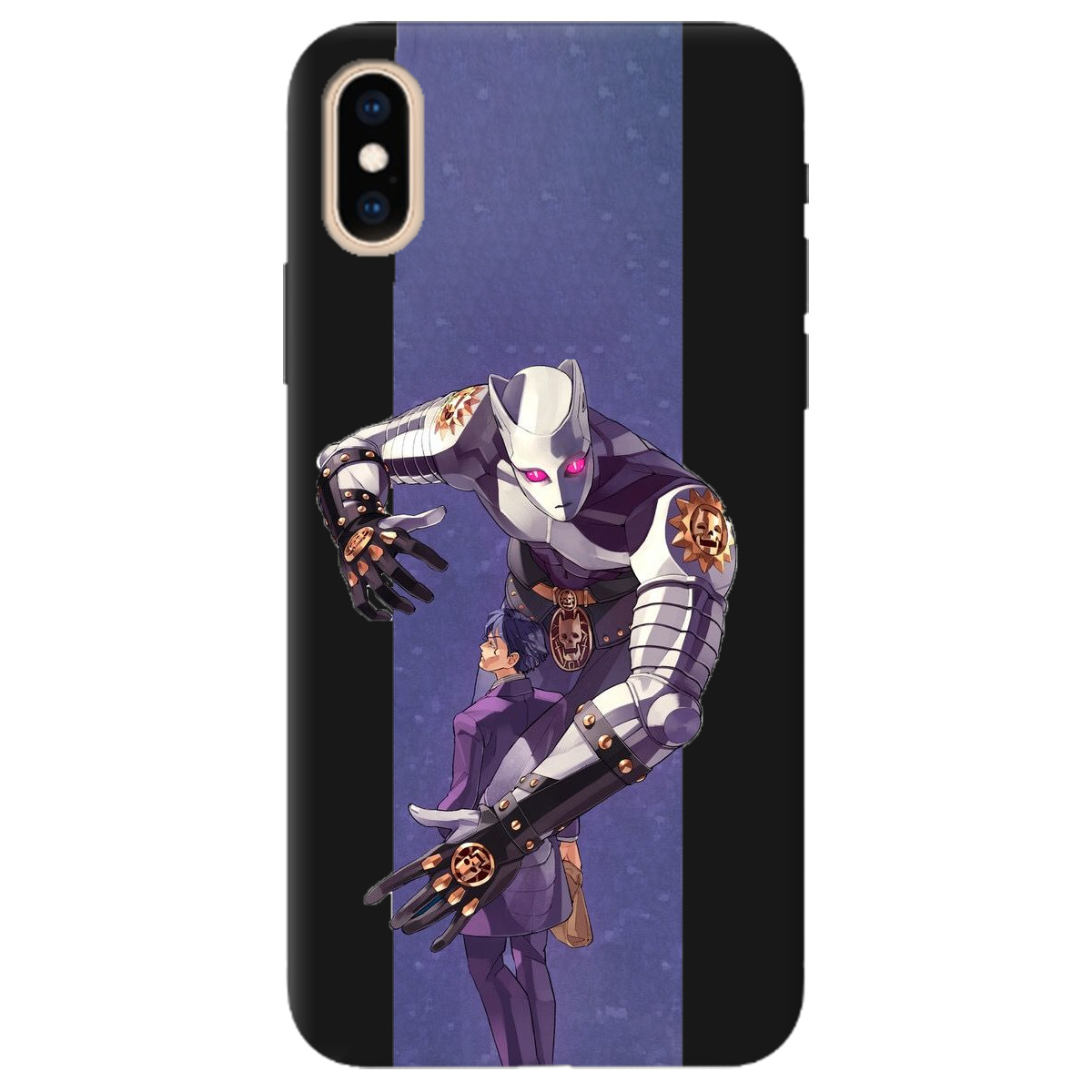 Чехол для Apple iPhone XS черный матовый soft touch Killer Queen JoJo - фото 1 - Чехлы для телефонов