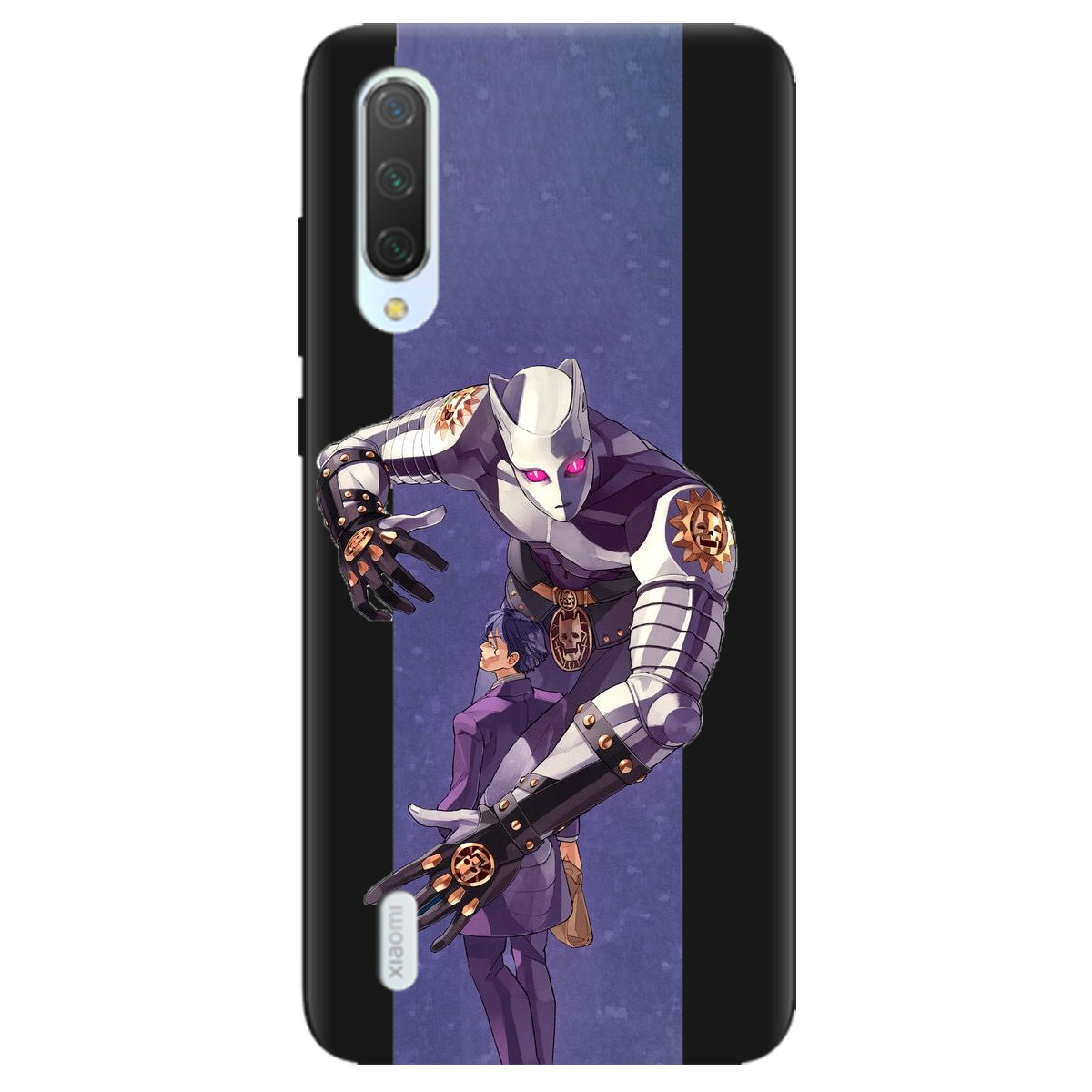 Чехол для Xiaomi Mi 9 Lite черный матовый soft touch Killer Queen JoJo - фото 1 - Чехлы для телефонов