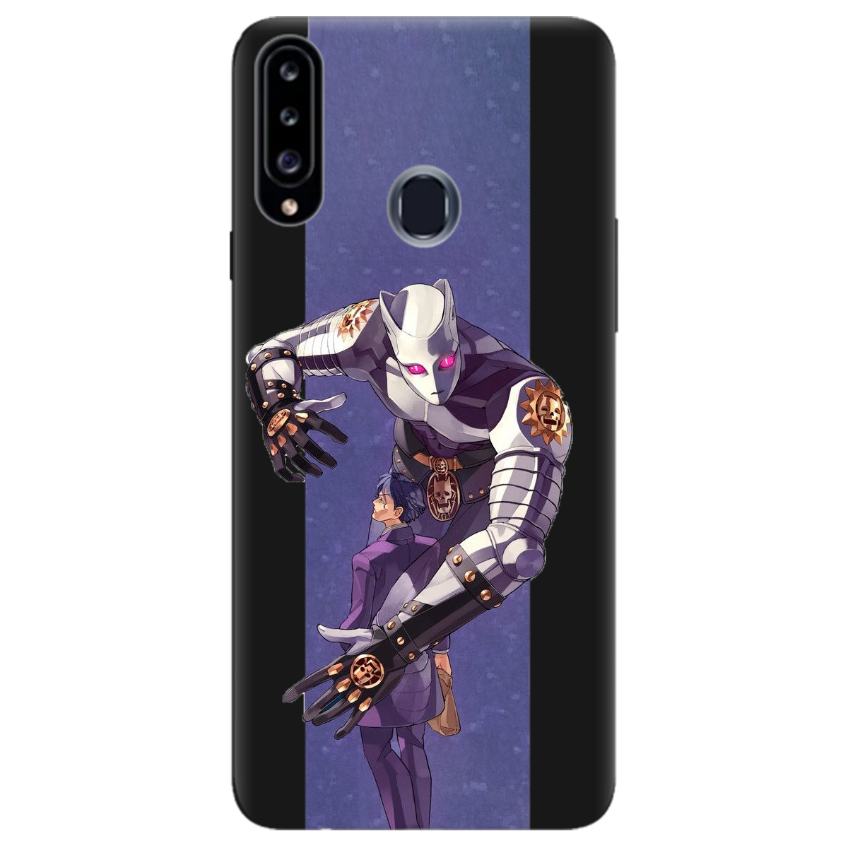 Чехол для Samsung Galaxy A20s черный матовый soft touch Killer Queen JoJo - фото 1 Чехол для Samsung Galaxy A20s черный матовый soft touch Killer Queen JoJo - фото 1 - Чехлы для телефонов