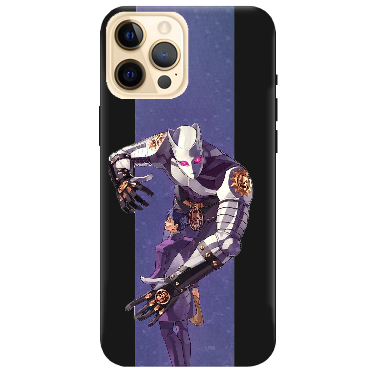 Чохол для Apple iPhone 12 Pro Max чорний матовий soft touch Killer Queen JoJo - фото 1 - Чохли для телефонів