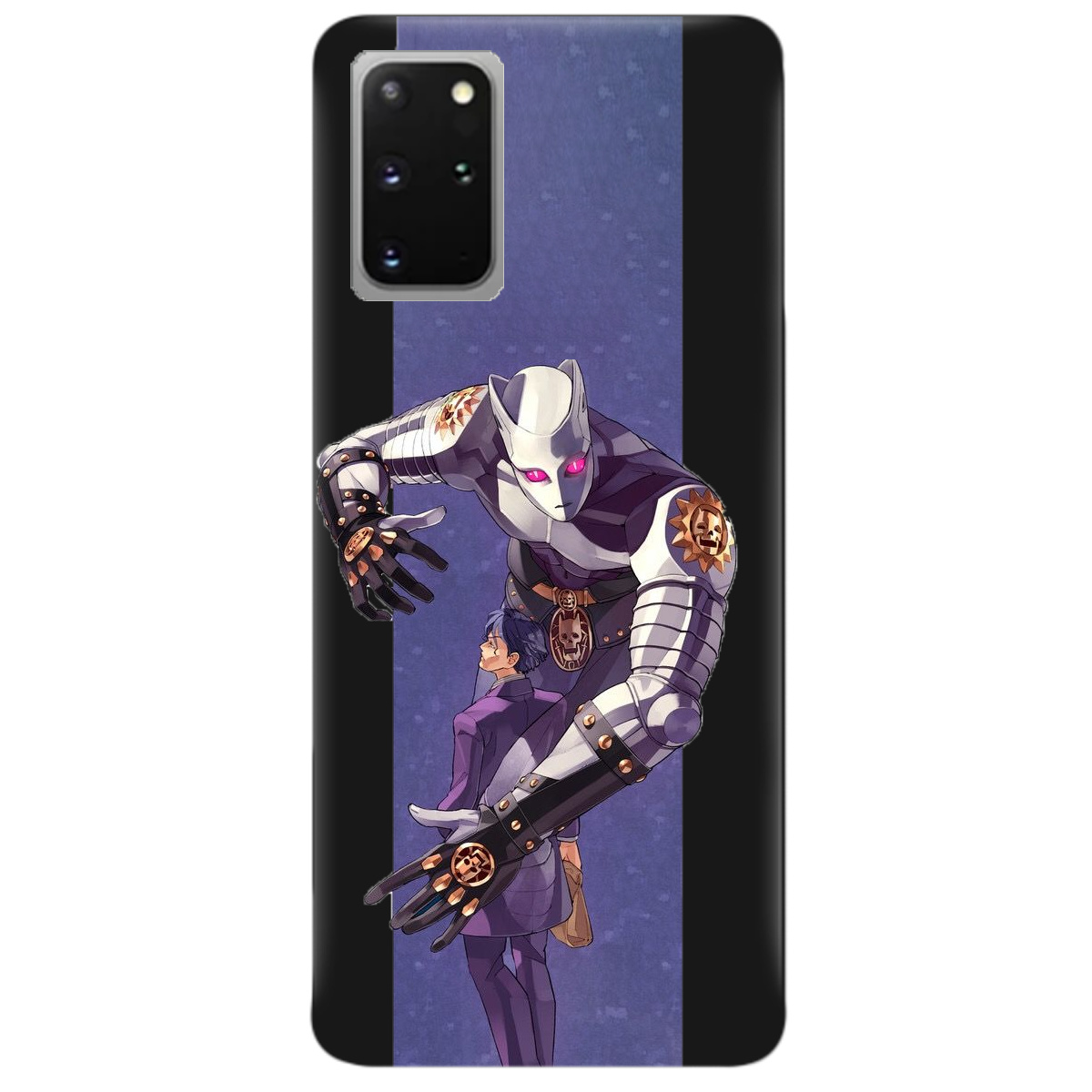 Чохол для Samsung Galaxy S20 Plus чорний матовий soft touch Killer Queen JoJo - фото 1 - Чохли для телефонів