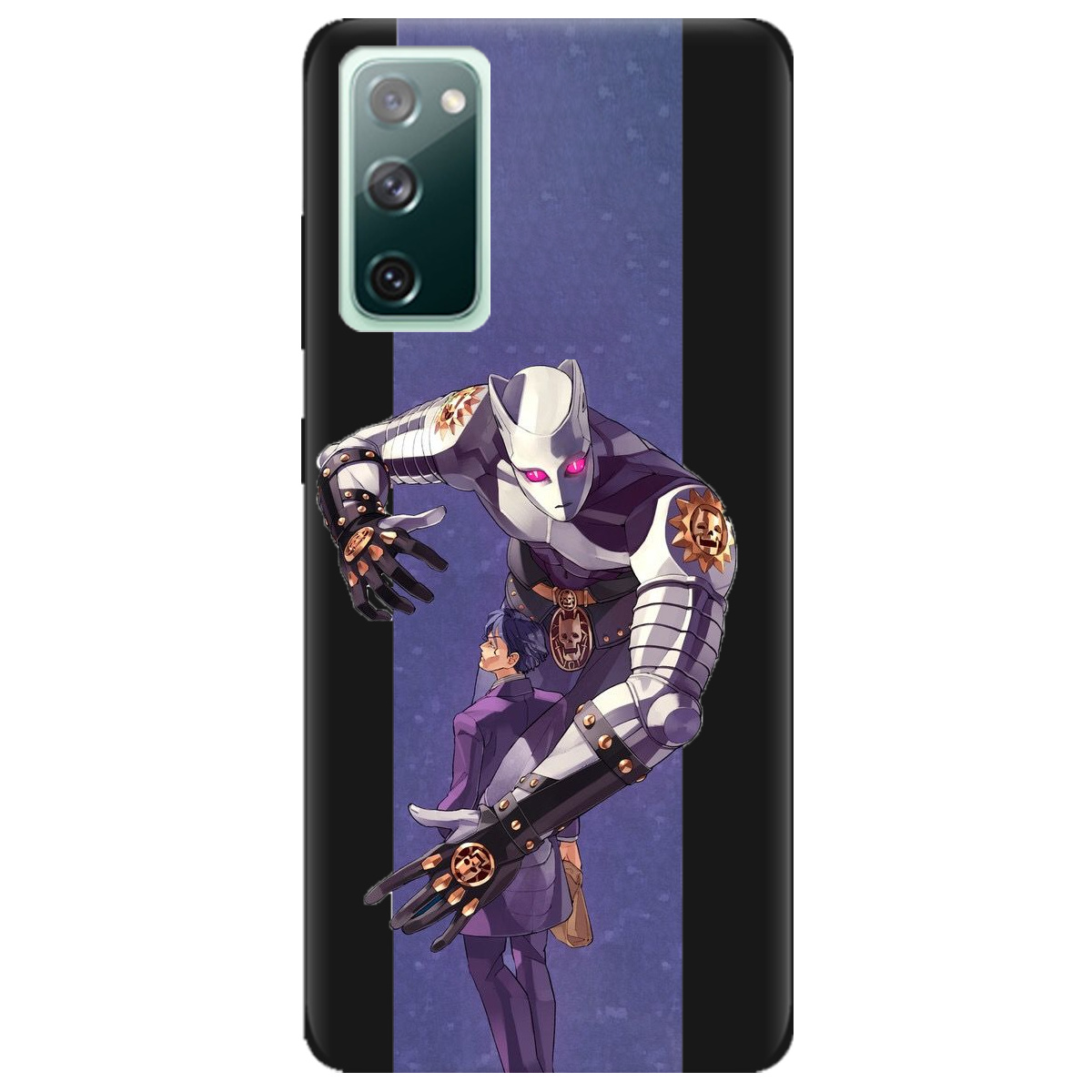 Чехол для Samsung Galaxy S20 FE черный матовый soft touch Killer Queen JoJo - фото 1 - Чехлы для телефонов