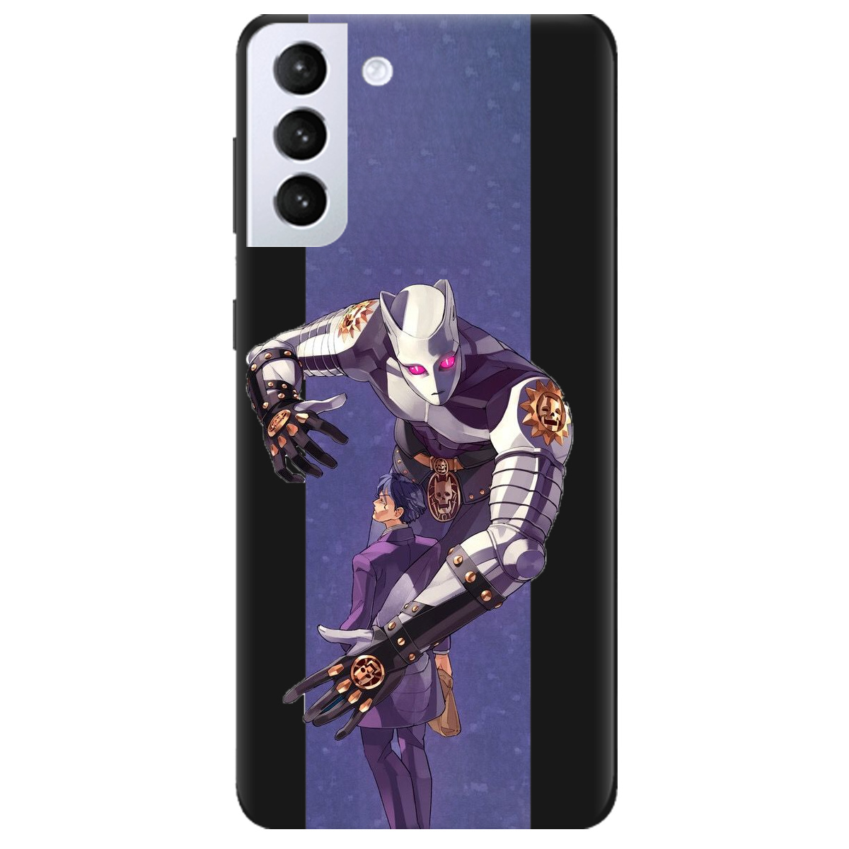 Чохол для Samsung Galaxy S21 чорний матовий soft touch Killer Queen JoJo - фото 1 - Чохли для телефонів