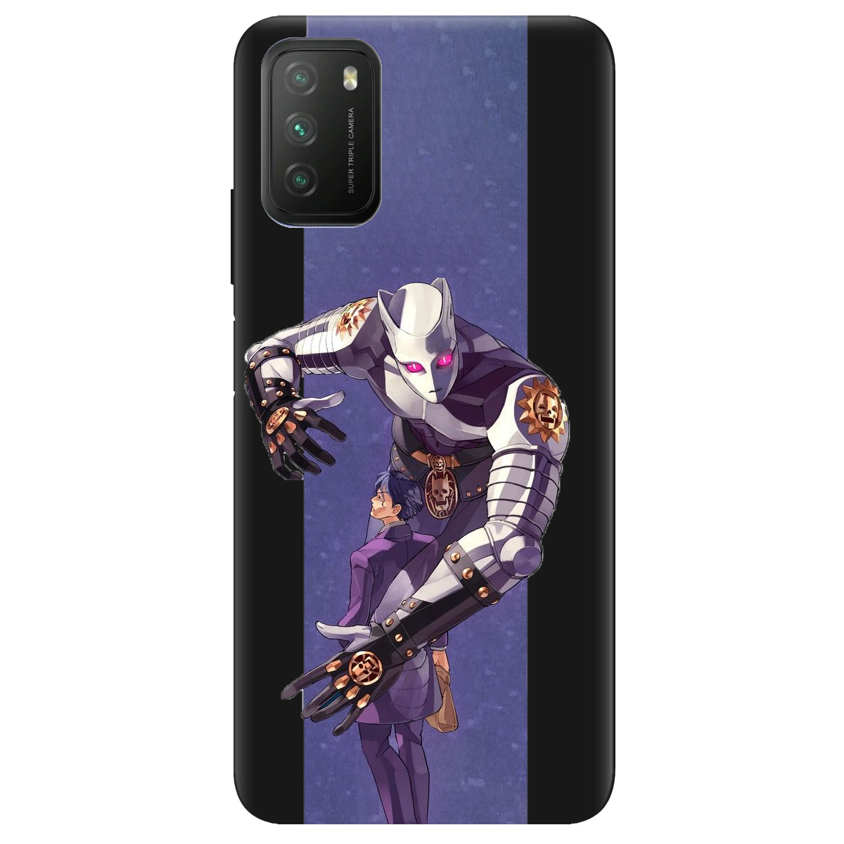 Чехол для Xiaomi Poco M3 черный матовый soft touch Killer Queen JoJo - фото 1 - Чехлы для телефонов