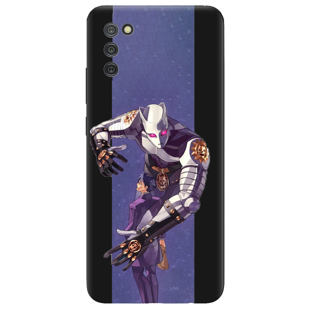 Чехол для Samsung Galaxy A02s черный матовый soft touch Killer Queen JoJo - фото 1 Чехол для Samsung Galaxy A02s черный матовый soft touch Killer Queen JoJo - фото 1 - Чехлы для телефонов