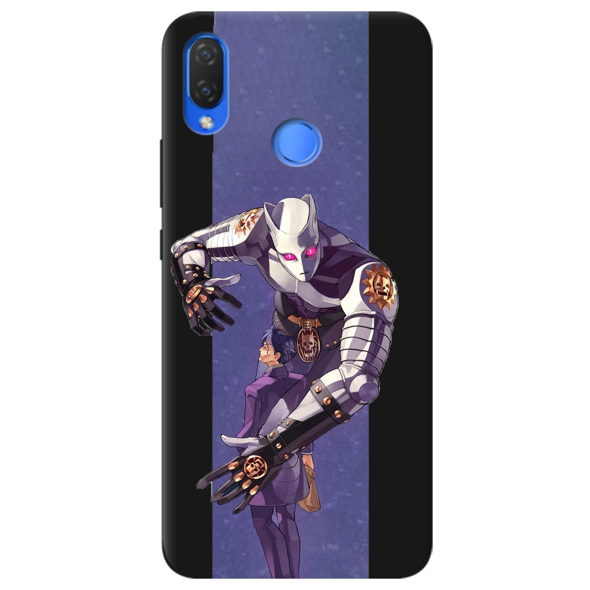 Чохол для Huawei P Smart Plus чорний матовий soft touch Killer Queen JoJo - фото 1 - Чохли для телефонів