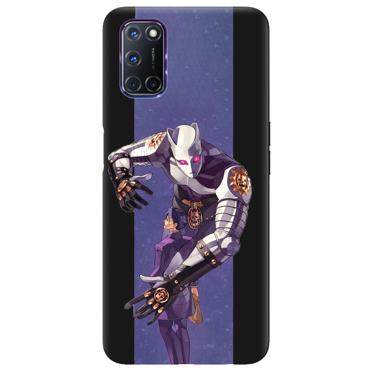 Чехол для Oppo A52/ A72/ A92 черный матовый soft touch Killer Queen JoJo - фото 1 - Чехлы для телефонов