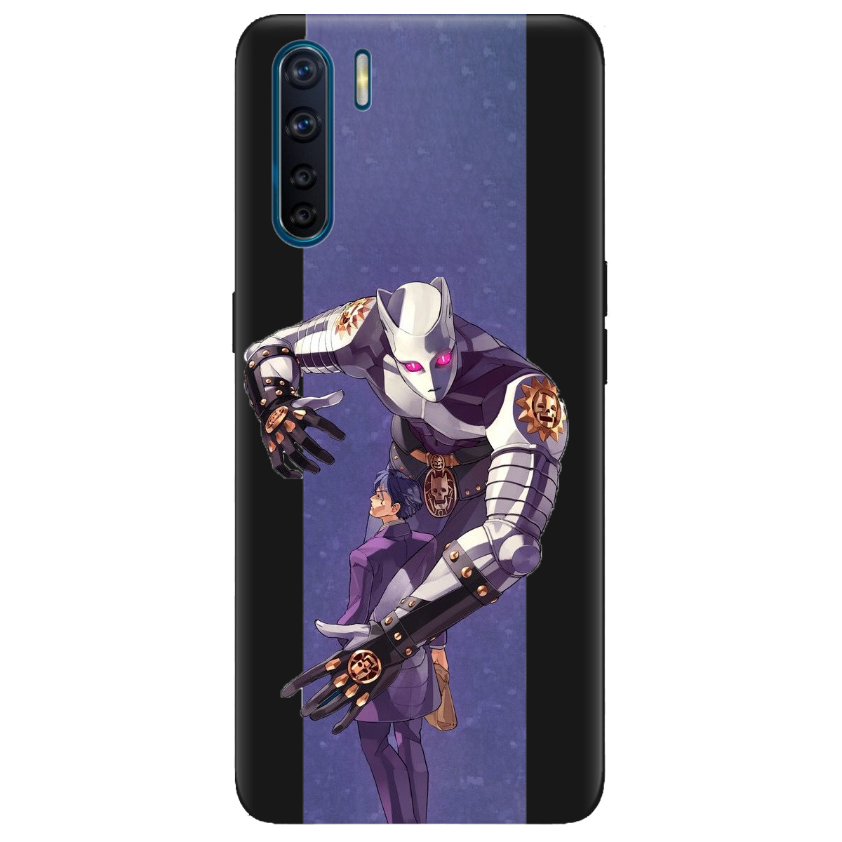 Чохол для Oppo Reno 3 чорний матовий soft touch Killer Queen JoJo - фото 1 - Чохли для телефонів