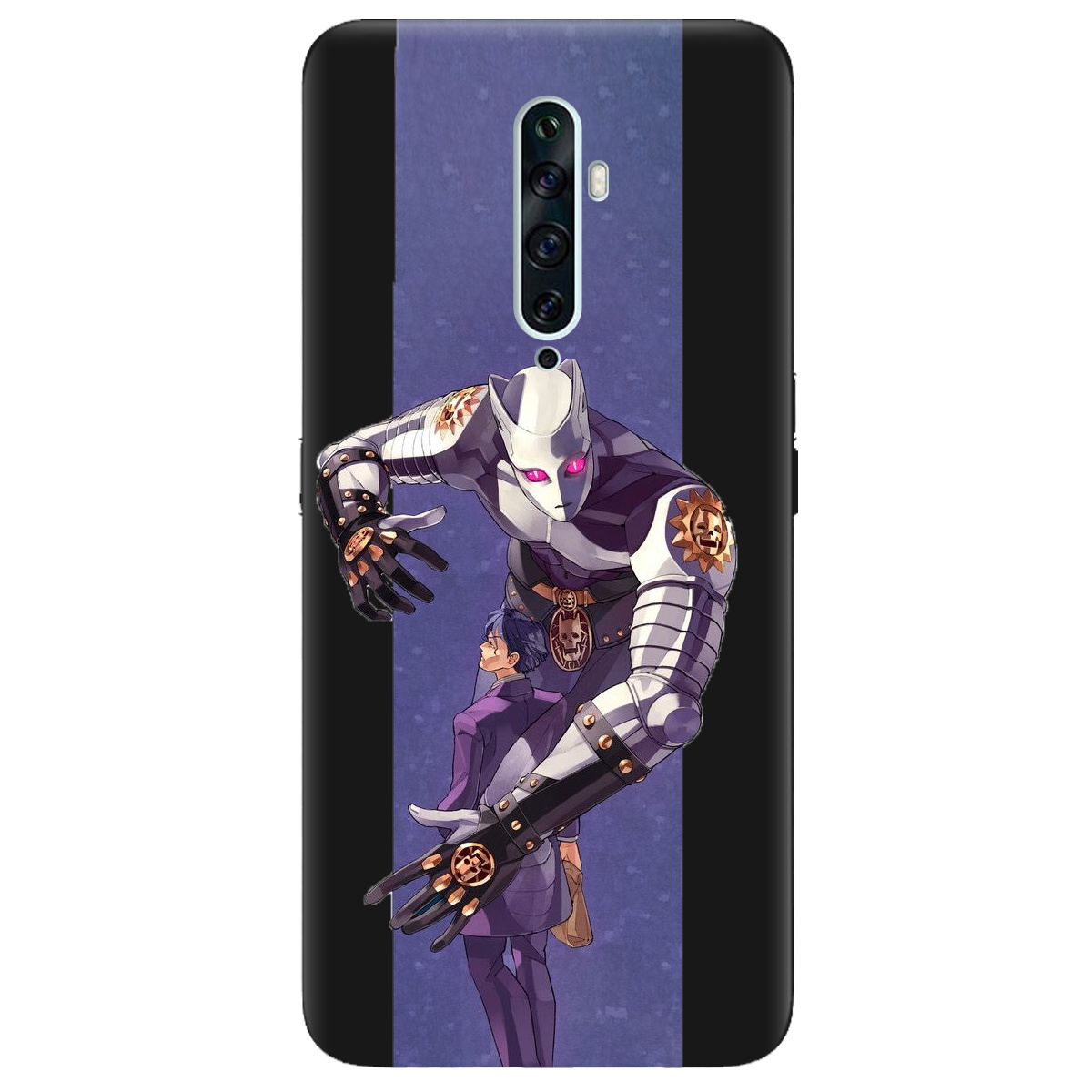 Чехол для Oppo Reno 2 черный матовый soft touch Killer Queen JoJo - фото 1 Чехол для Oppo Reno 2 черный матовый soft touch Killer Queen JoJo - фото 1 - Чехлы для телефонов