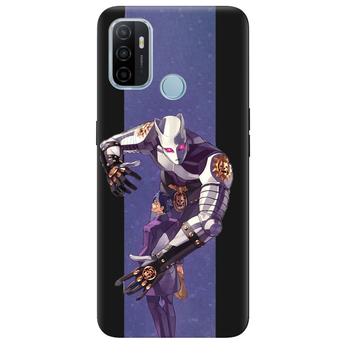 Чохол для Oppo A53/ A32/ A33 чорний матовий soft touch Killer Queen JoJo - фото 1 - Чохли для телефонів