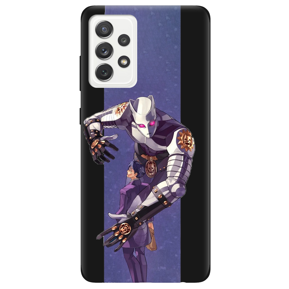 Чехол для Samsung Galaxy A72 черный матовый soft touch Killer Queen JoJo - фото 1 - Чехлы для телефонов