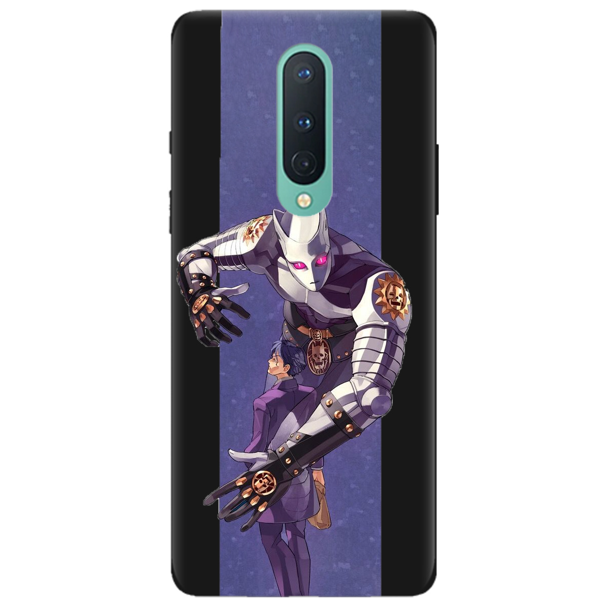 Чехол для OnePlus 8 черный матовый soft touch Killer Queen JoJo - фото 1 - Чехлы для телефонов