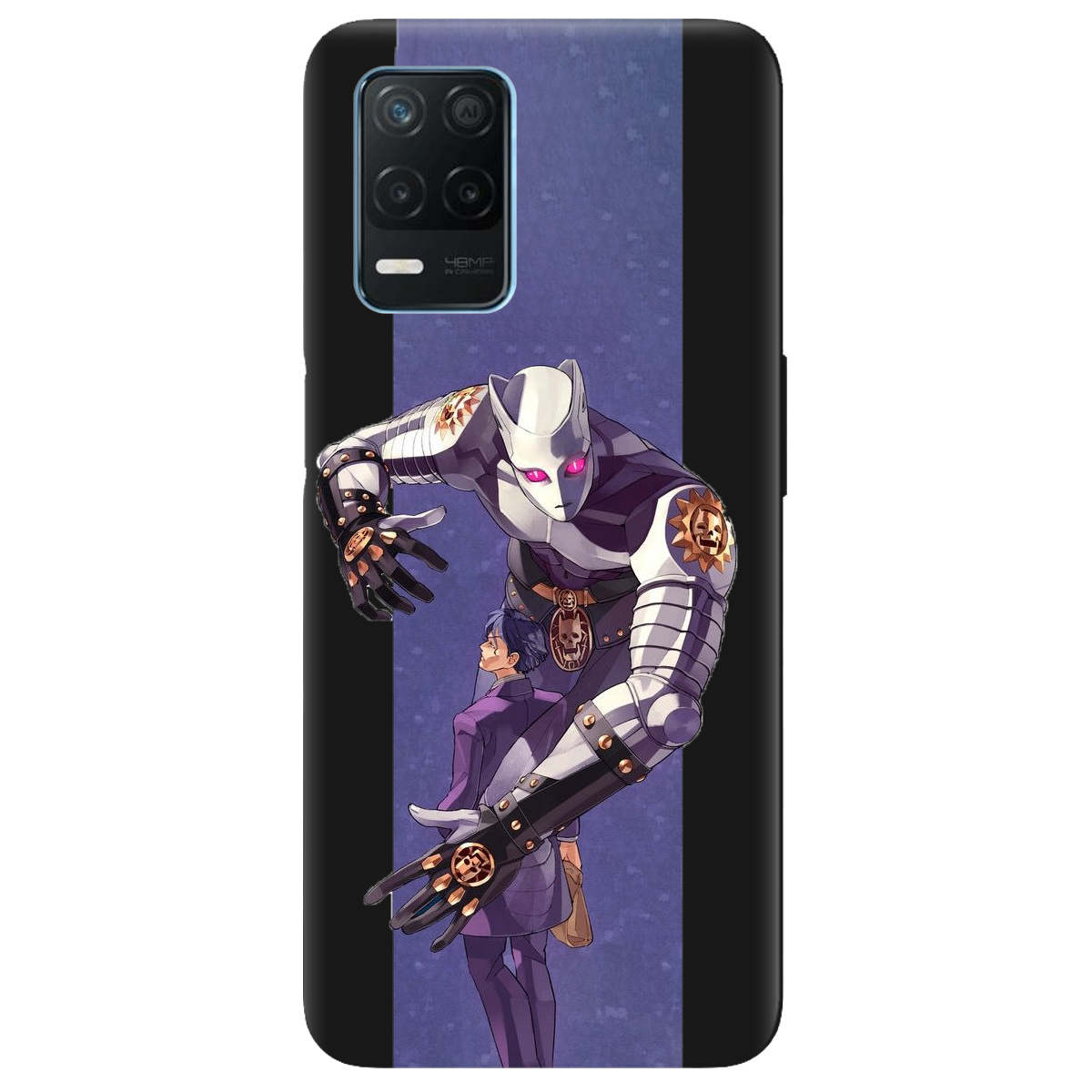 Чохол для Realme 8 чорний матовий soft touch Killer Queen JoJo - фото 1 - Чохли для телефонів