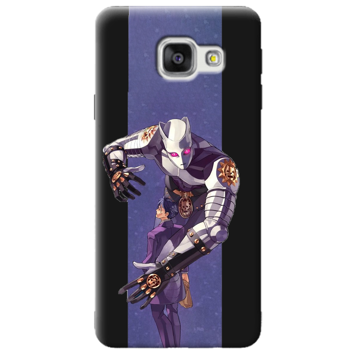 Чехол для Samsung Galaxy A3 2016 черный матовый soft touch Killer Queen JoJo - фото 1 - Чехлы для телефонов