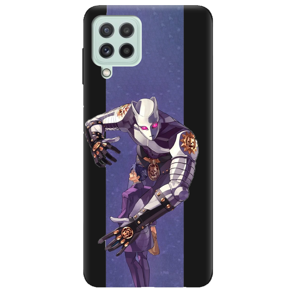 Чехол для Samsung Galaxy M22 черный матовый soft touch Killer Queen JoJo - фото 1 - Чехлы для телефонов