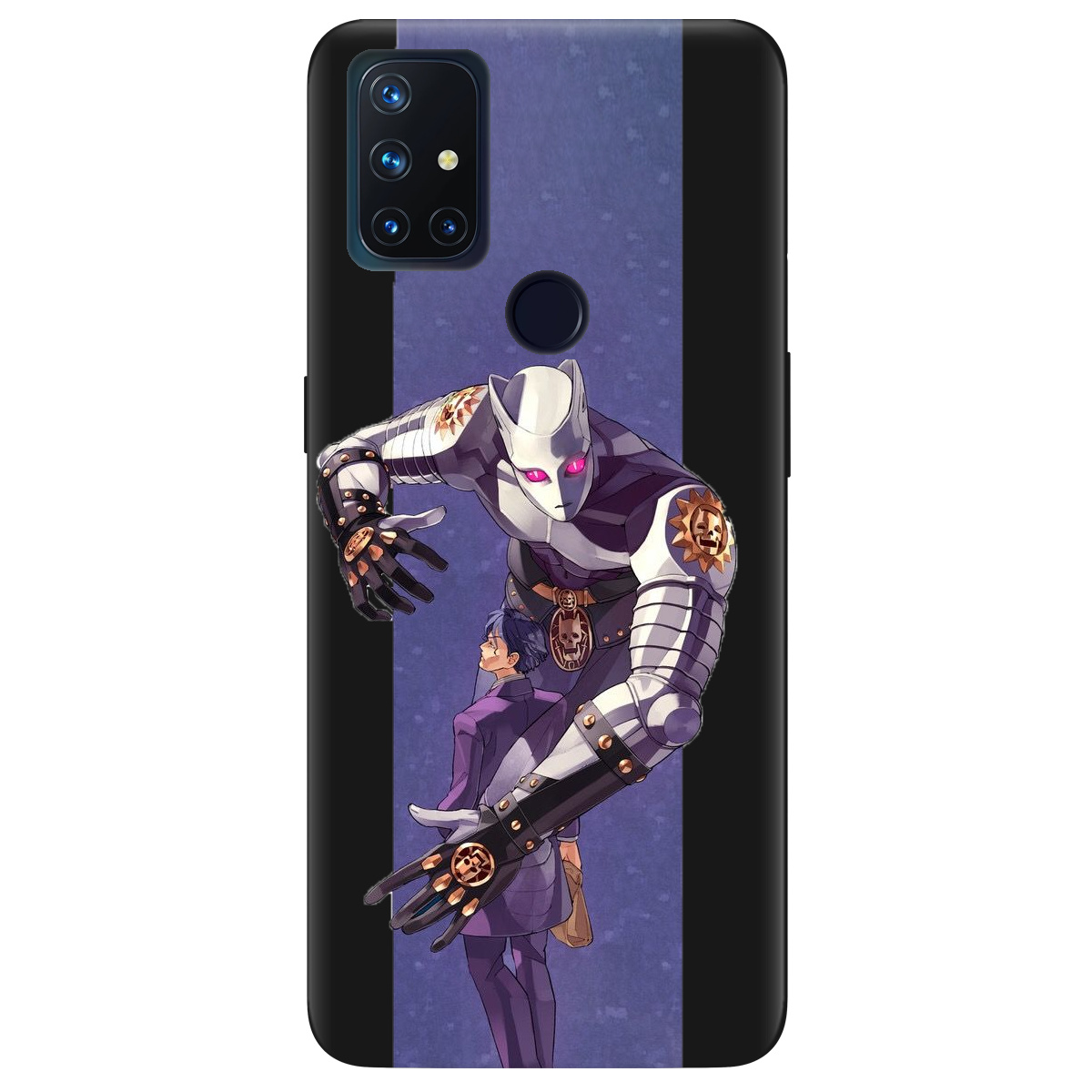 Чехол для OnePlus Nord N10 5G черный матовый soft touch Killer Queen JoJo - фото 1 - Чехлы для телефонов