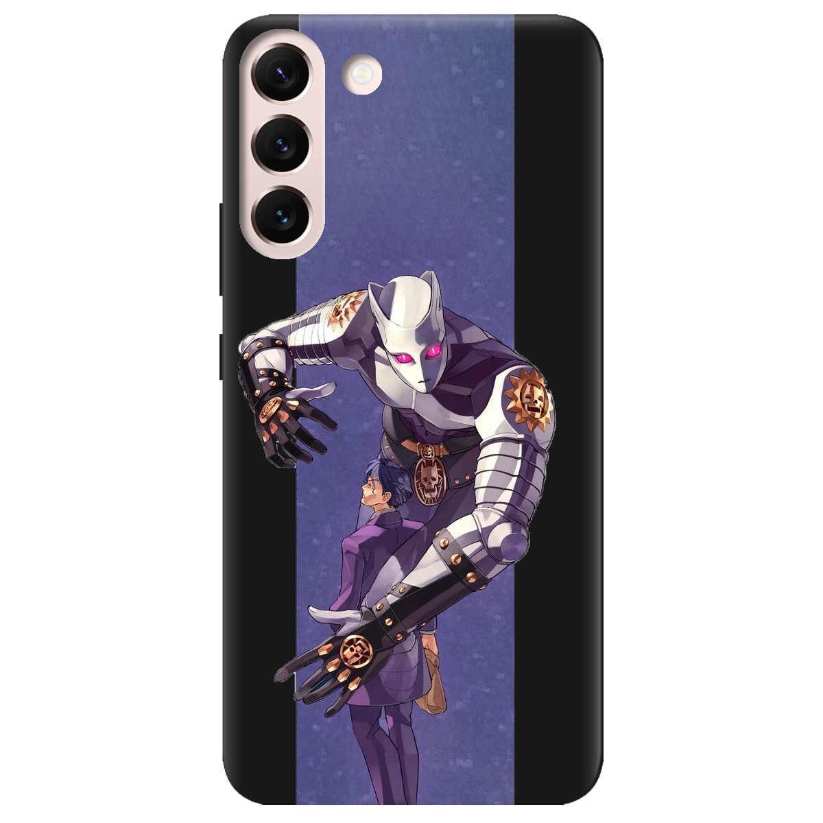 Чехол для Samsung Galaxy S22 черный матовый soft touch Killer Queen JoJo - фото 1 - Чехлы для телефонов