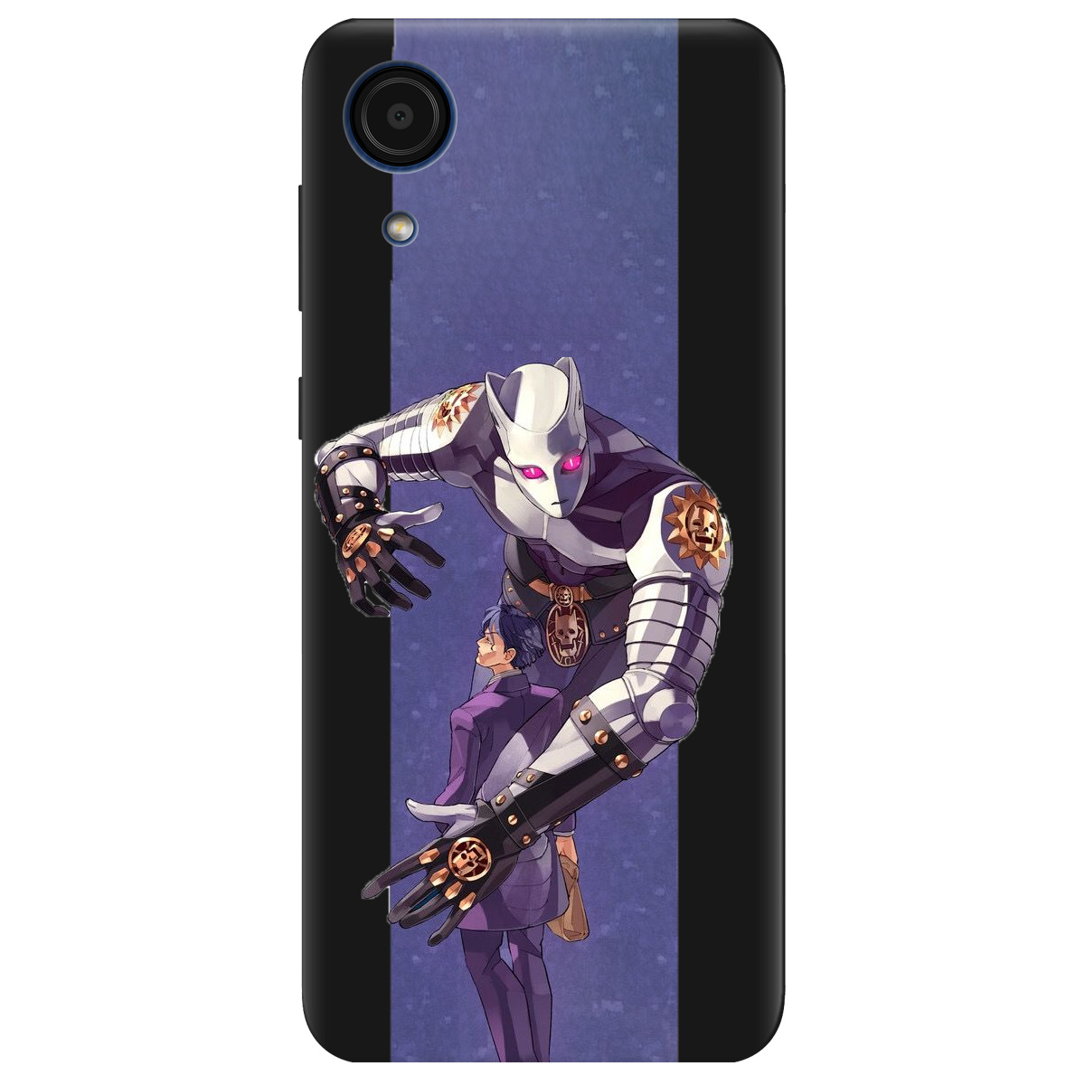 Чохол для Samsung Galaxy А03 Core чорний матовий soft touch Killer Queen JoJo - фото 1 - Чохли для телефонів