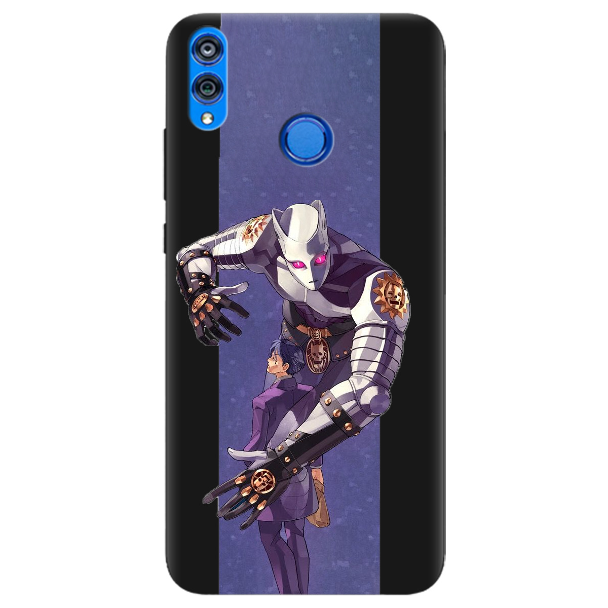 Чохол для Huawei Honor 8x чорний матовий soft touch Killer Queen JoJo - фото 1 - Чохли для телефонів