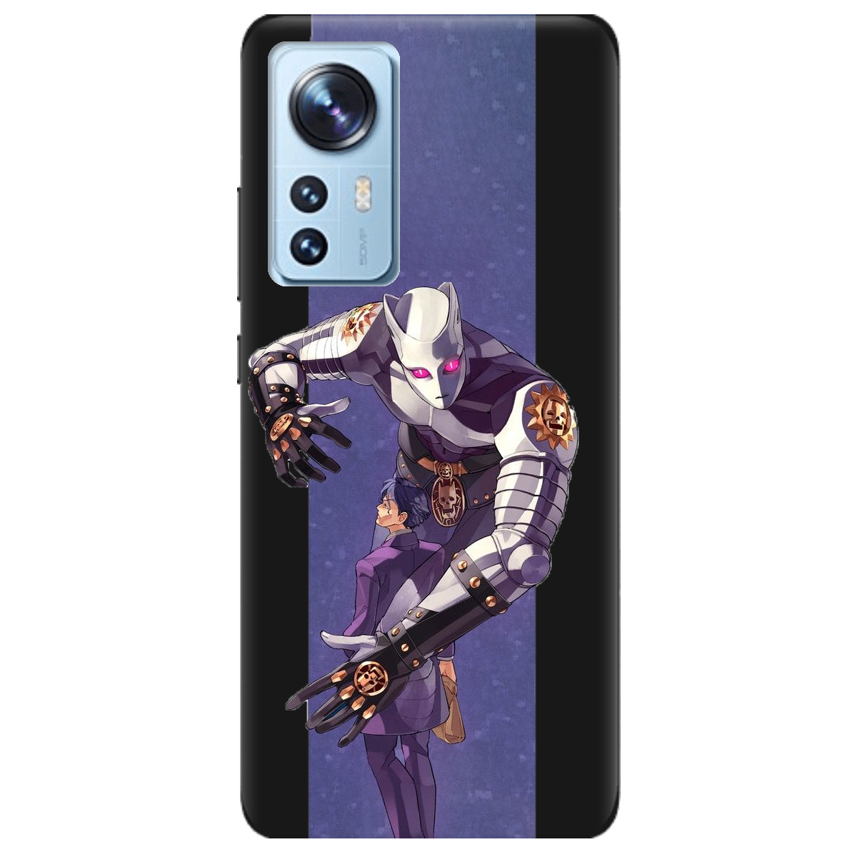 Чехол для Xiaomi 12 черный матовый soft touch Killer Queen JoJo - фото 1 - Чехлы для телефонов