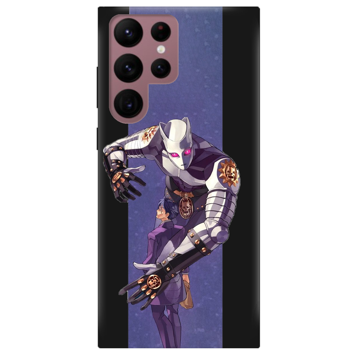 Чехол для Samsung Galaxy S22 Ultra черный матовый soft touch Killer Queen JoJo - фото 1 - Чехлы для телефонов