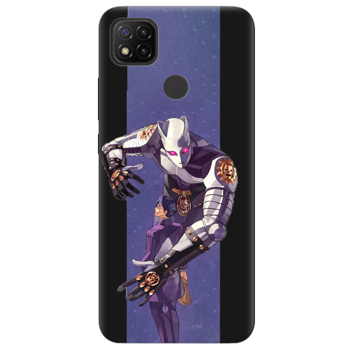 Чехол для Xiaomi Redmi 10A черный матовый soft touch Killer Queen JoJo - фото 1 - Чехлы для телефонов
