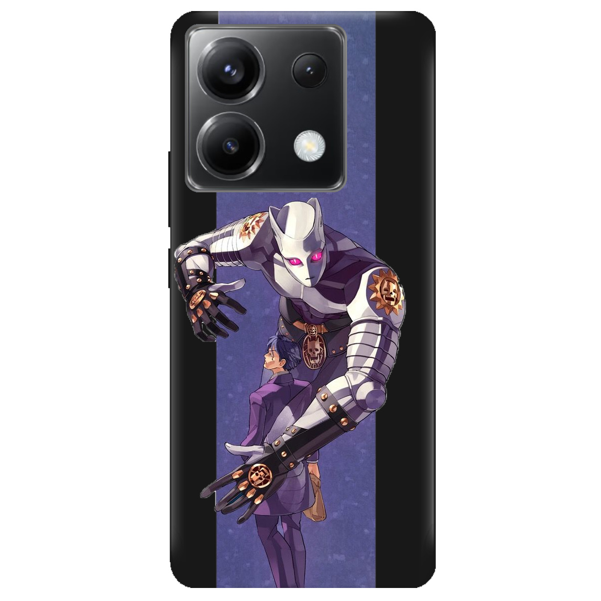 Чохол для Xiaomi Poco X6 чорний матовий soft touch Killer Queen JoJo - фото 1 Чохол для Xiaomi Poco X6 чорний матовий soft touch Killer Queen JoJo - фото 1 - Чохли для телефонів