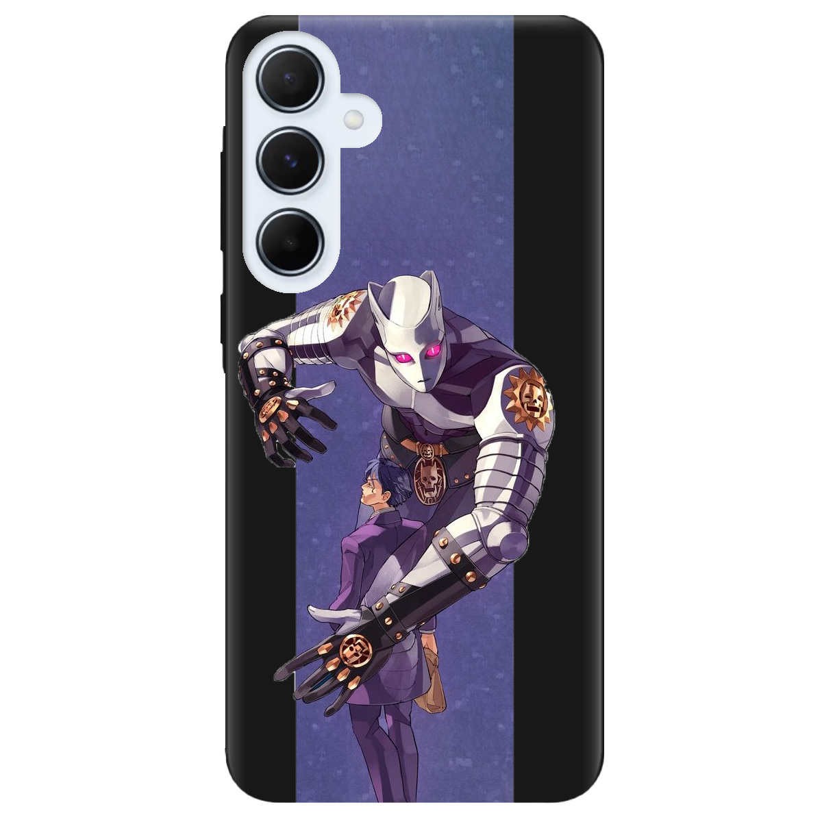 Чехол для Samsung Galaxy A55 черный матовый soft touch Killer Queen JoJo - фото 1 - Чехлы для телефонов