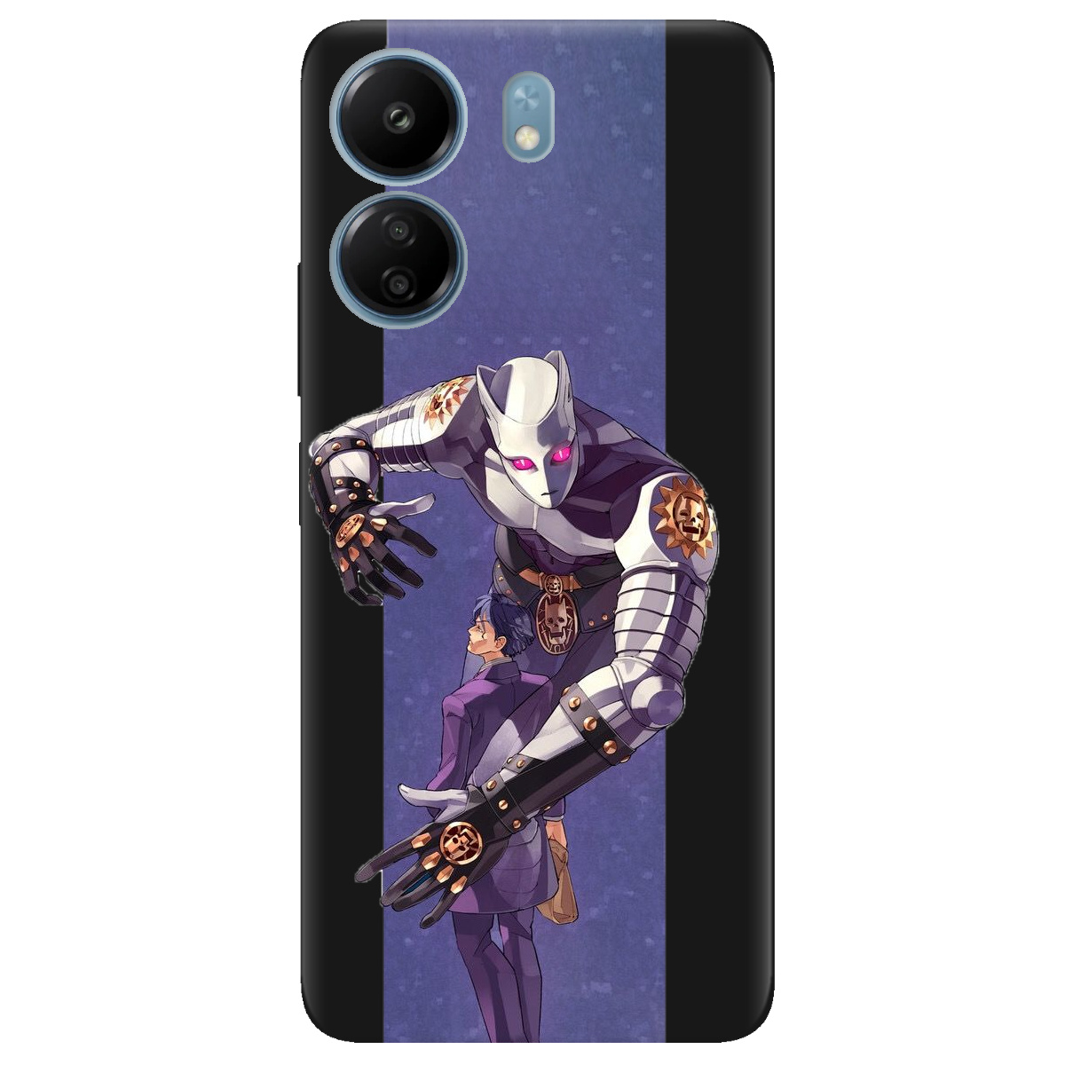 Чохол для Xiaomi Poco C65 чорний матовий soft touch Killer Queen JoJo - фото 1 - Чохли для телефонів