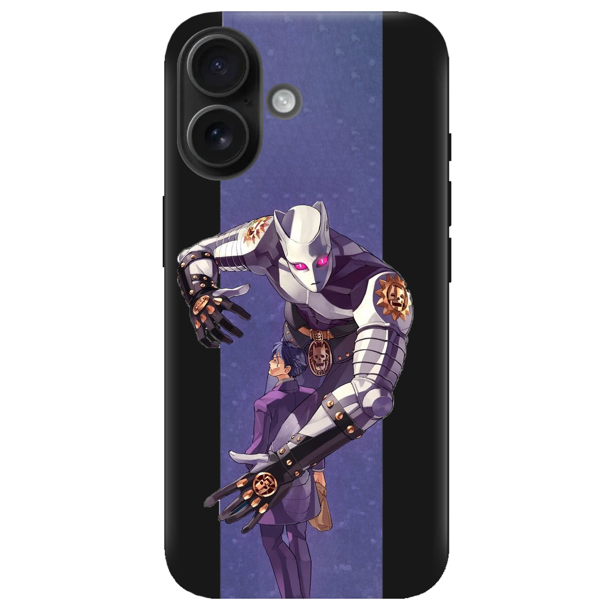 Чохол для Apple iPhone 16 чорний матовий soft touch Killer Queen JoJo - фото 1 - Чохли для телефонів