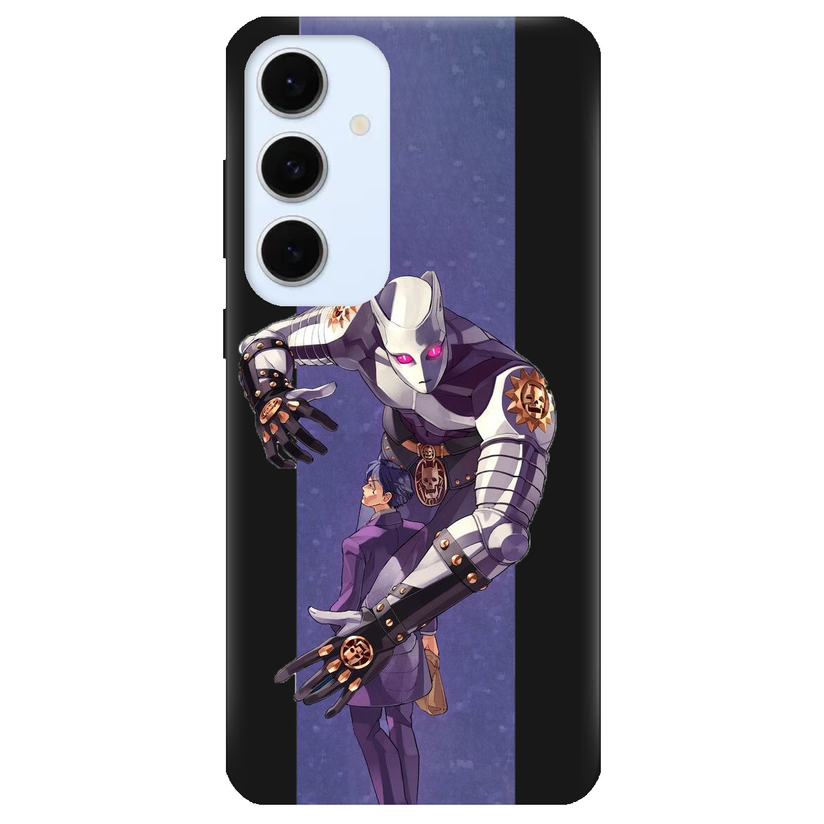 Чехол для Samsung Galaxy S24 FE черный матовый soft touch Killer Queen JoJo - фото 1 Чехол для Samsung Galaxy S24 FE черный матовый soft touch Killer Queen JoJo - фото 1 - Чехлы для телефонов