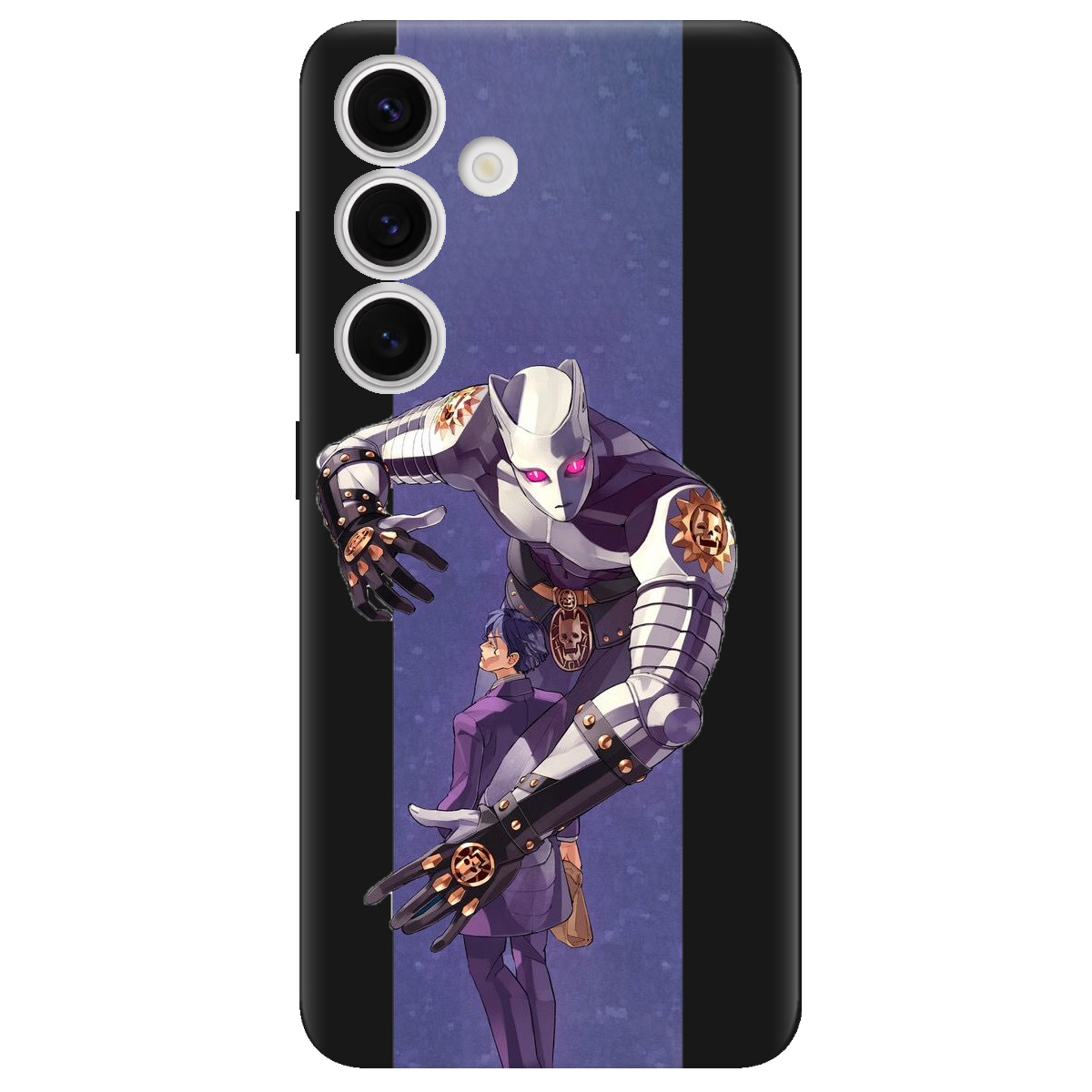 Чохол для Samsung Galaxy S25 чорний матовий soft touch Killer Queen JoJo - фото 1 Чохол для Samsung Galaxy S25 чорний матовий soft touch Killer Queen JoJo - фото 1 - Чохли для телефонів