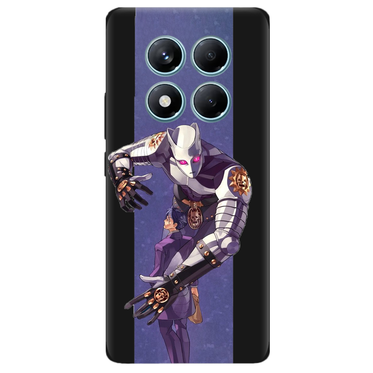 Чехол для Xiaomi Redmi Note 14 Pro 4G черный матовый soft touch Killer Queen JoJo - фото 1 - Чехлы для телефонов