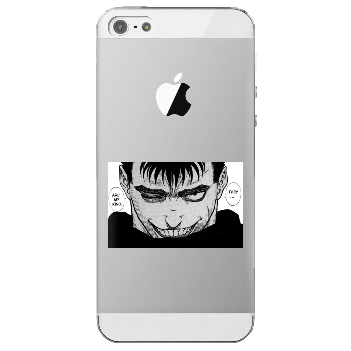 Чохол для Apple iPhone 5/5S прозорий Ґатс Берсерк Berserk - фото 1 - Чохли для телефонів