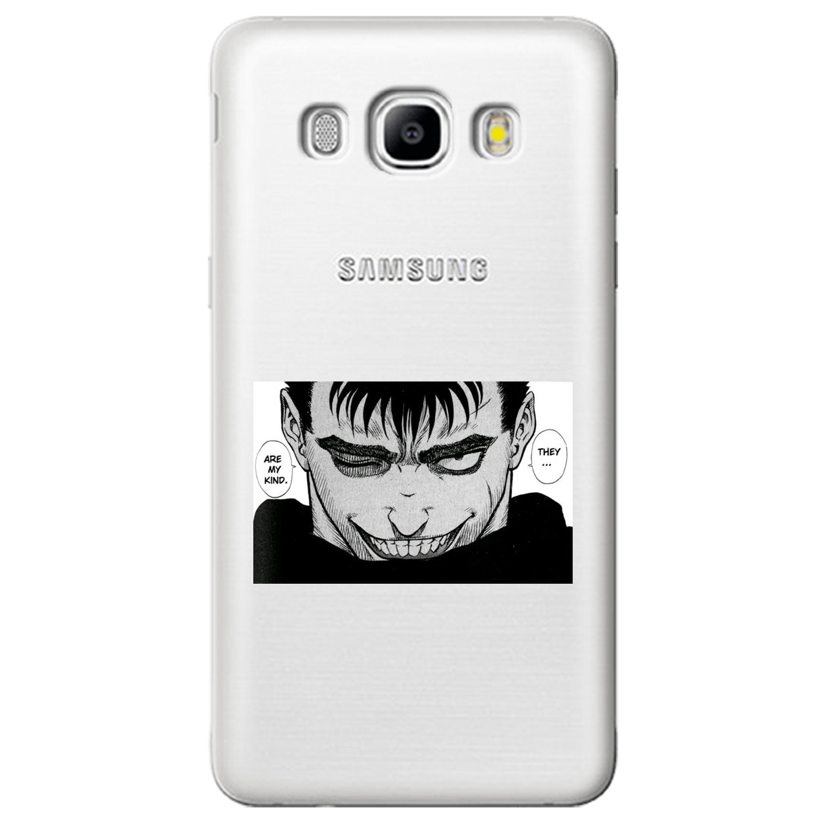 Чехол для Samsung Galaxy J5 2016 прозрачный Гатс Берсерк Berserk - фото 1 - Чехлы для телефонов