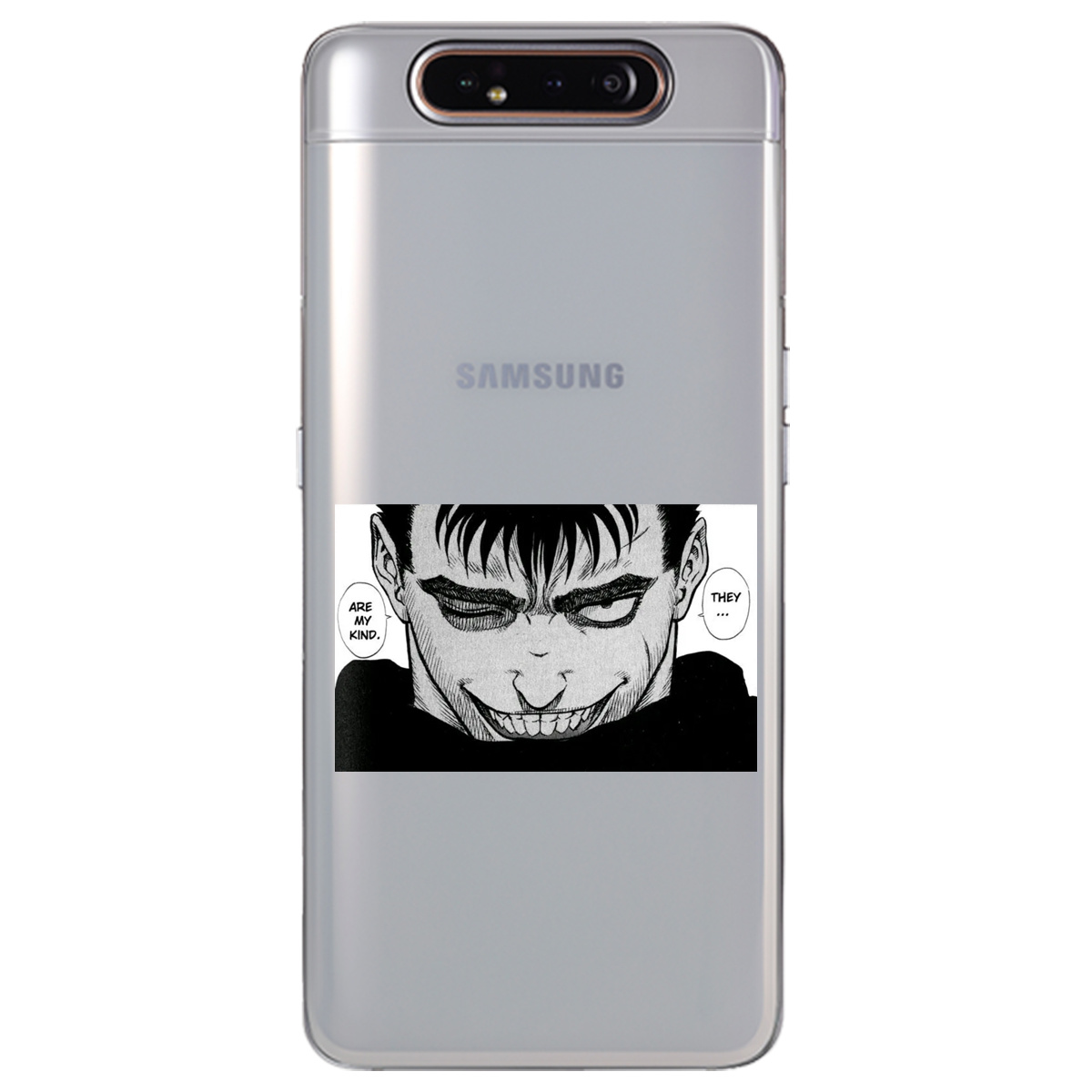 Чехол для Samsung Galaxy A80 прозрачный Гатс Берсерк Berserk - фото 1 - Чехлы для телефонов