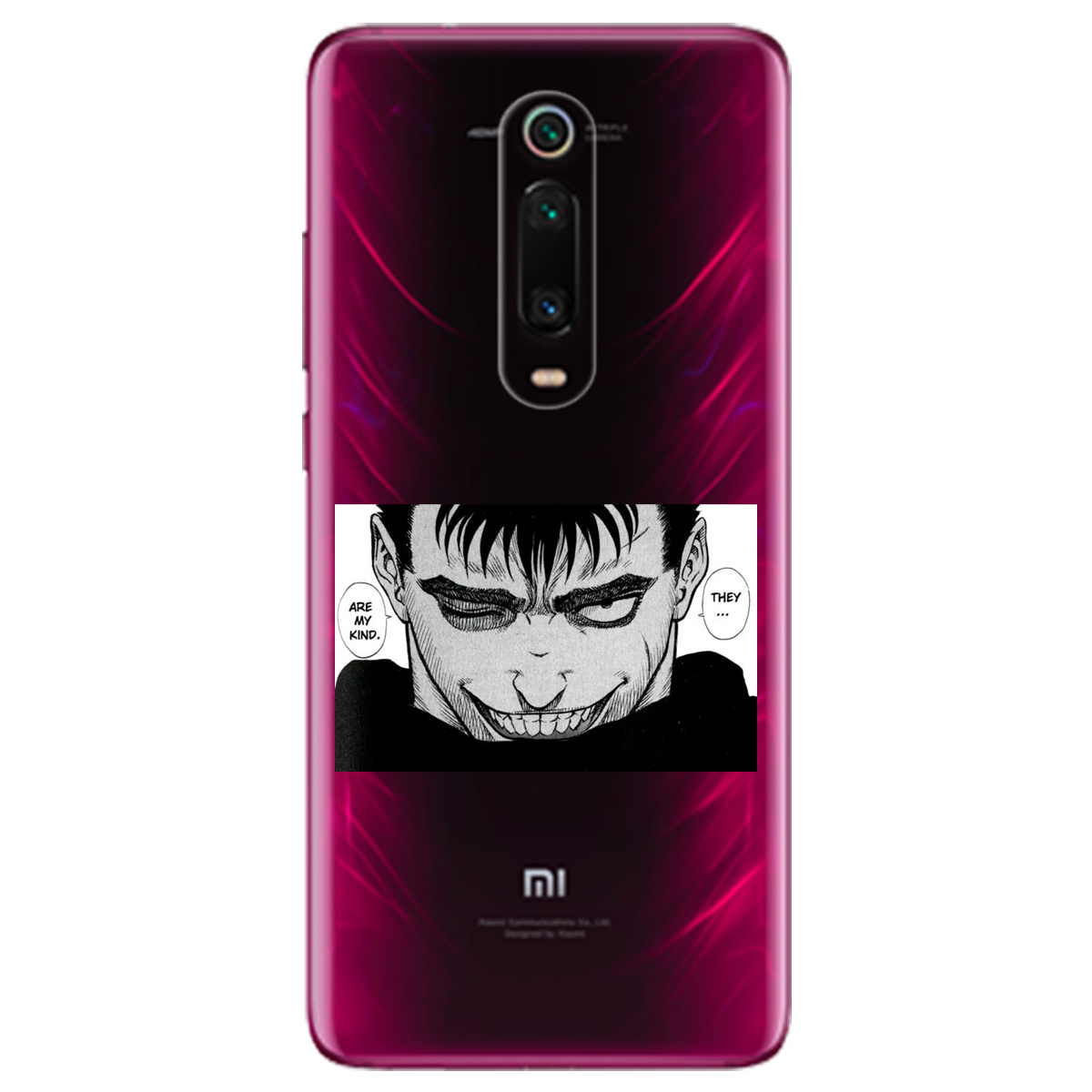 Чехол для Xiaomi Mi 9T Pro прозрачный Гатс Берсерк Berserk - фото 1 - Чехлы для телефонов