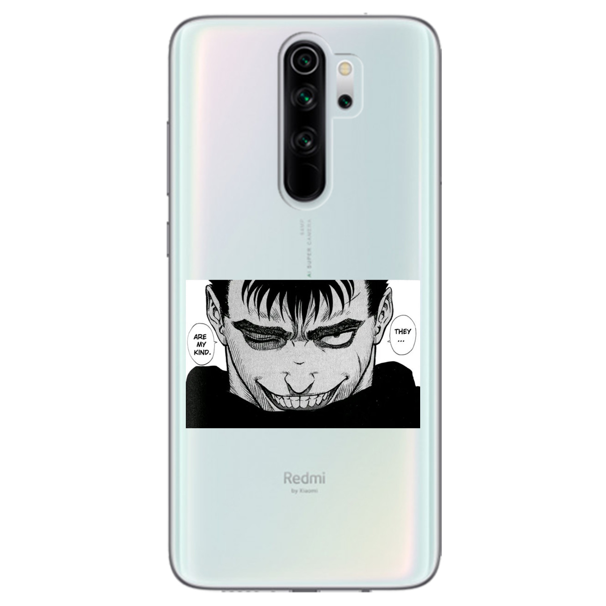 Чохол для Xiaomi Redmi Note 8 Pro прозорий Ґатс Берсерк Berserk - фото 1 - Чохли для телефонів