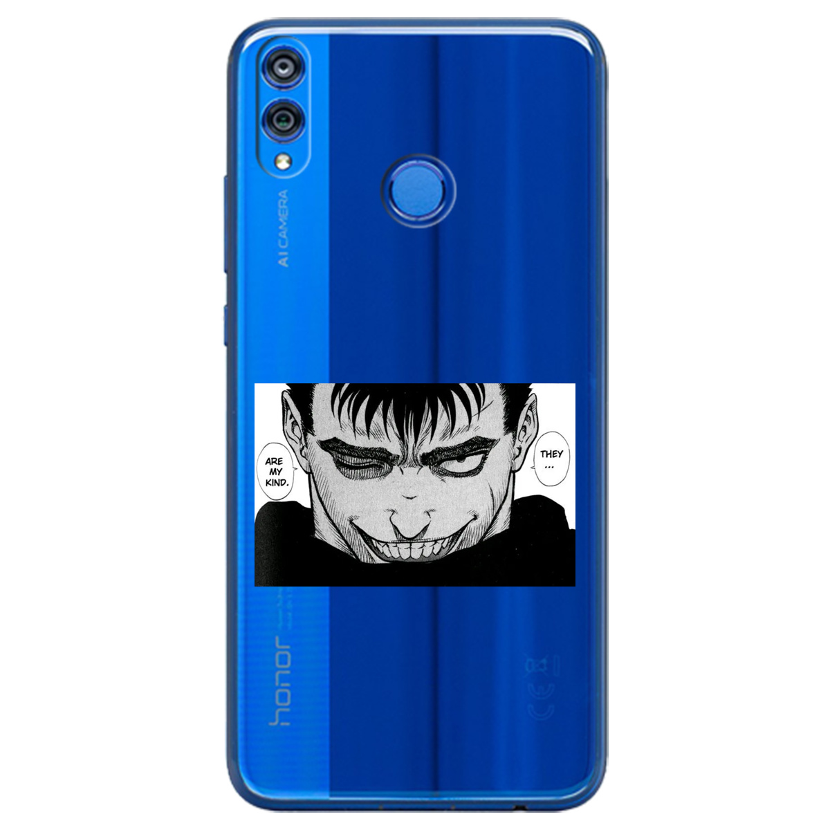 Чехол для Huawei Honor 8x прозрачный Гатс Берсерк Berserk - фото 1 - Чехлы для телефонов