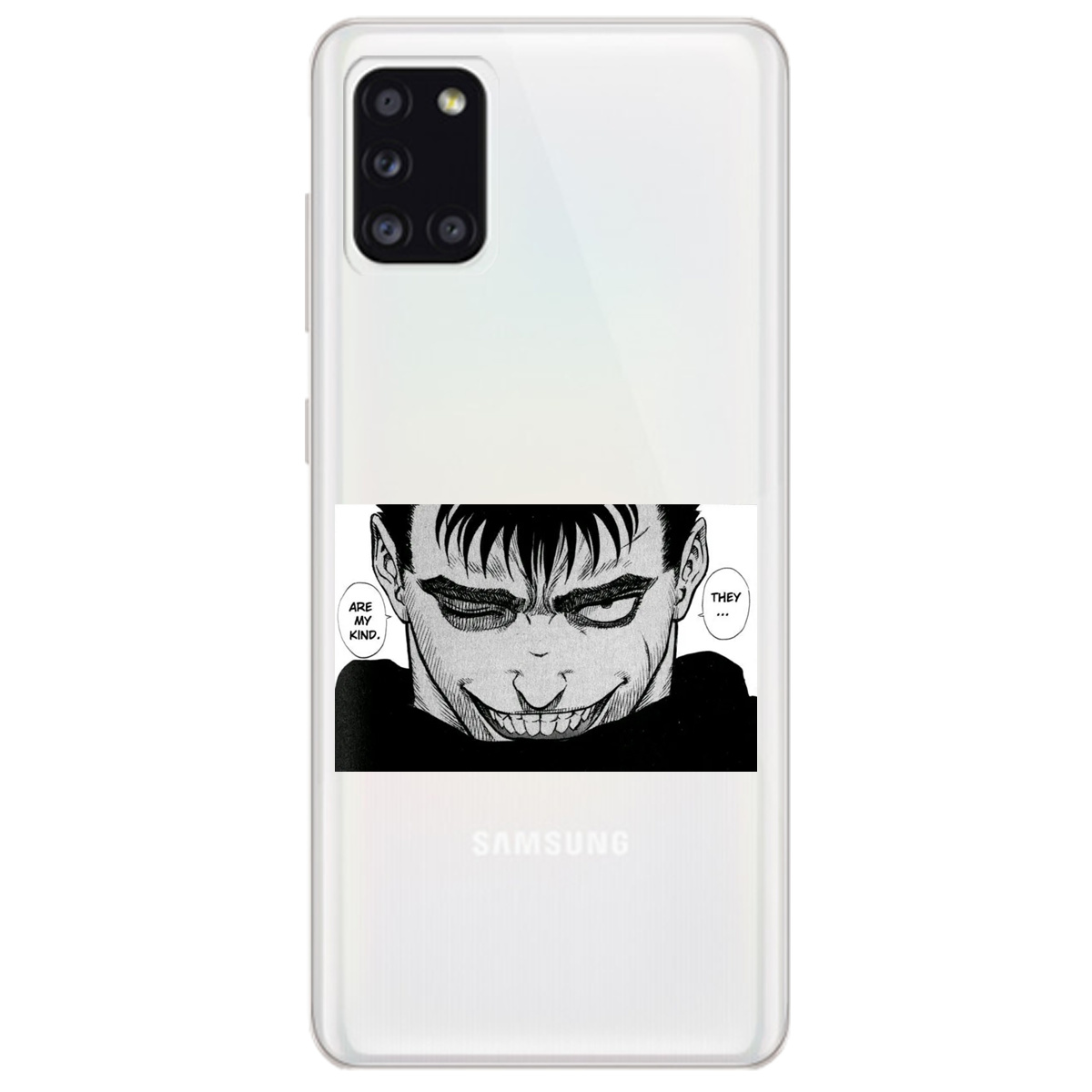 Чехол для Samsung Galaxy A31 прозрачный Гатс Берсерк Berserk - фото 1 - Чехлы для телефонов