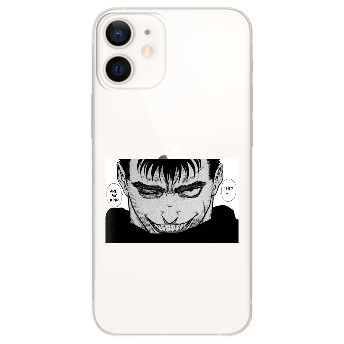 Чехол для Apple iPhone 12 Mini прозрачный Гатс Берсерк Berserk - фото 1 - Чехлы для телефонов