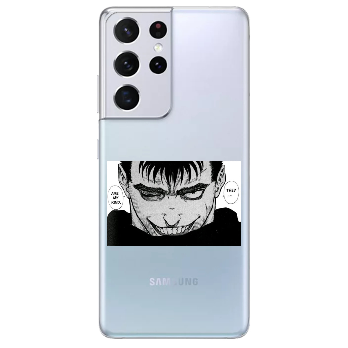 Чехол для Samsung Galaxy S21 Ultra прозрачный Гатс Берсерк Berserk - фото 1 - Чехлы для телефонов