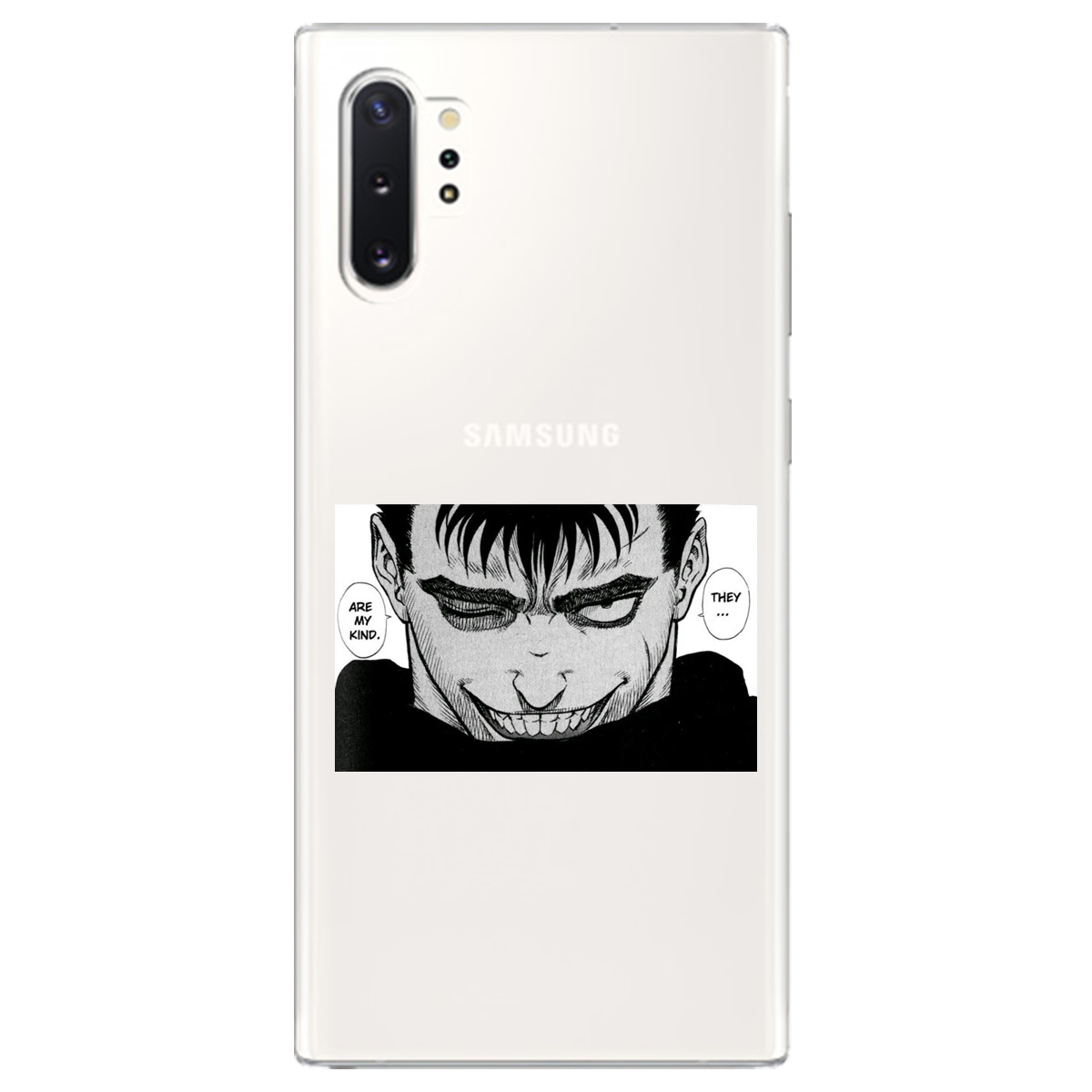 Чохол для Samsung Galaxy Note 10 Plus прозорий Ґатс Берсерк Berserk - фото 1 - Чохли для телефонів
