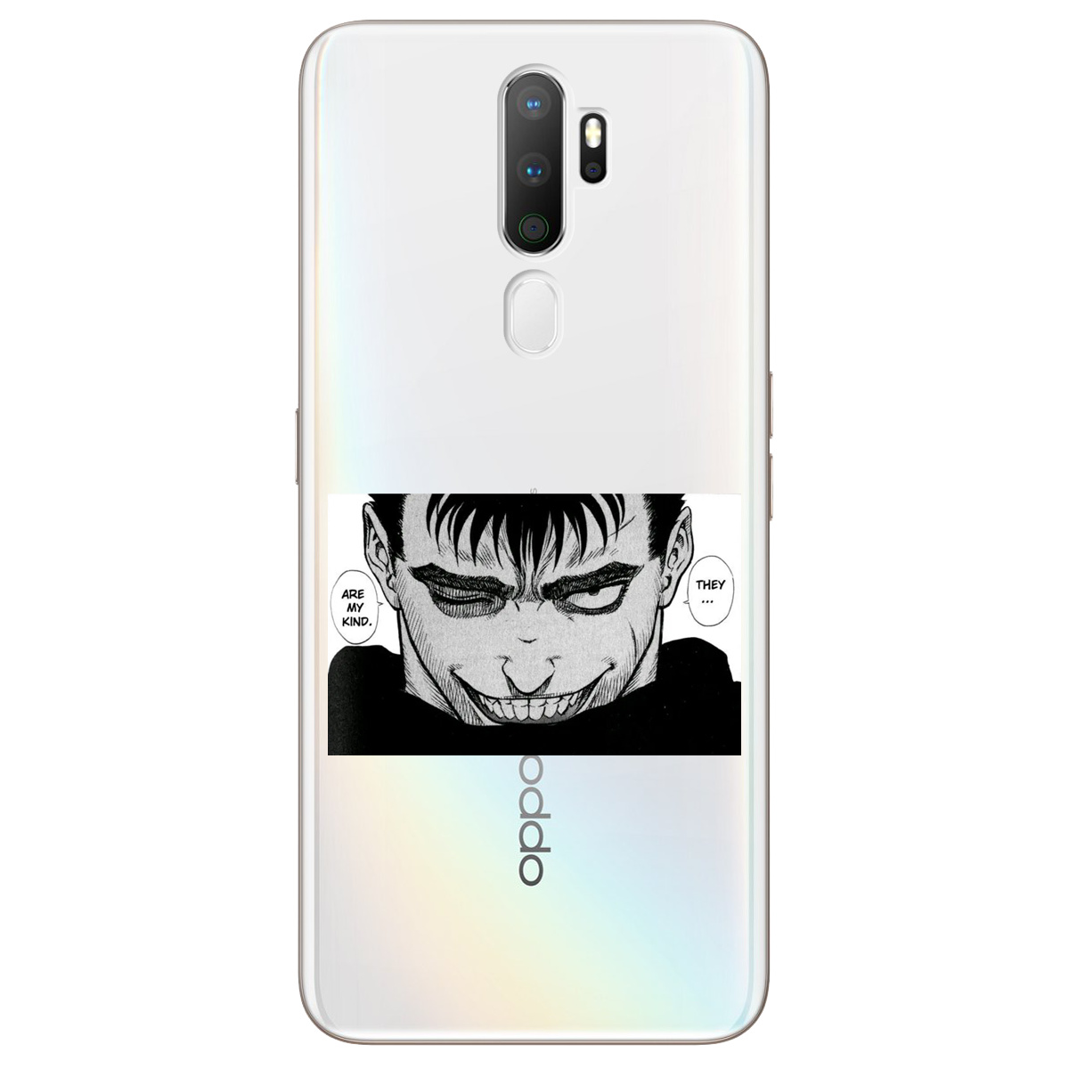 Чехол для Oppo A5 2020/A9 2020 прозрачный Гатс Берсерк Berserk - фото 1 - Чехлы для телефонов