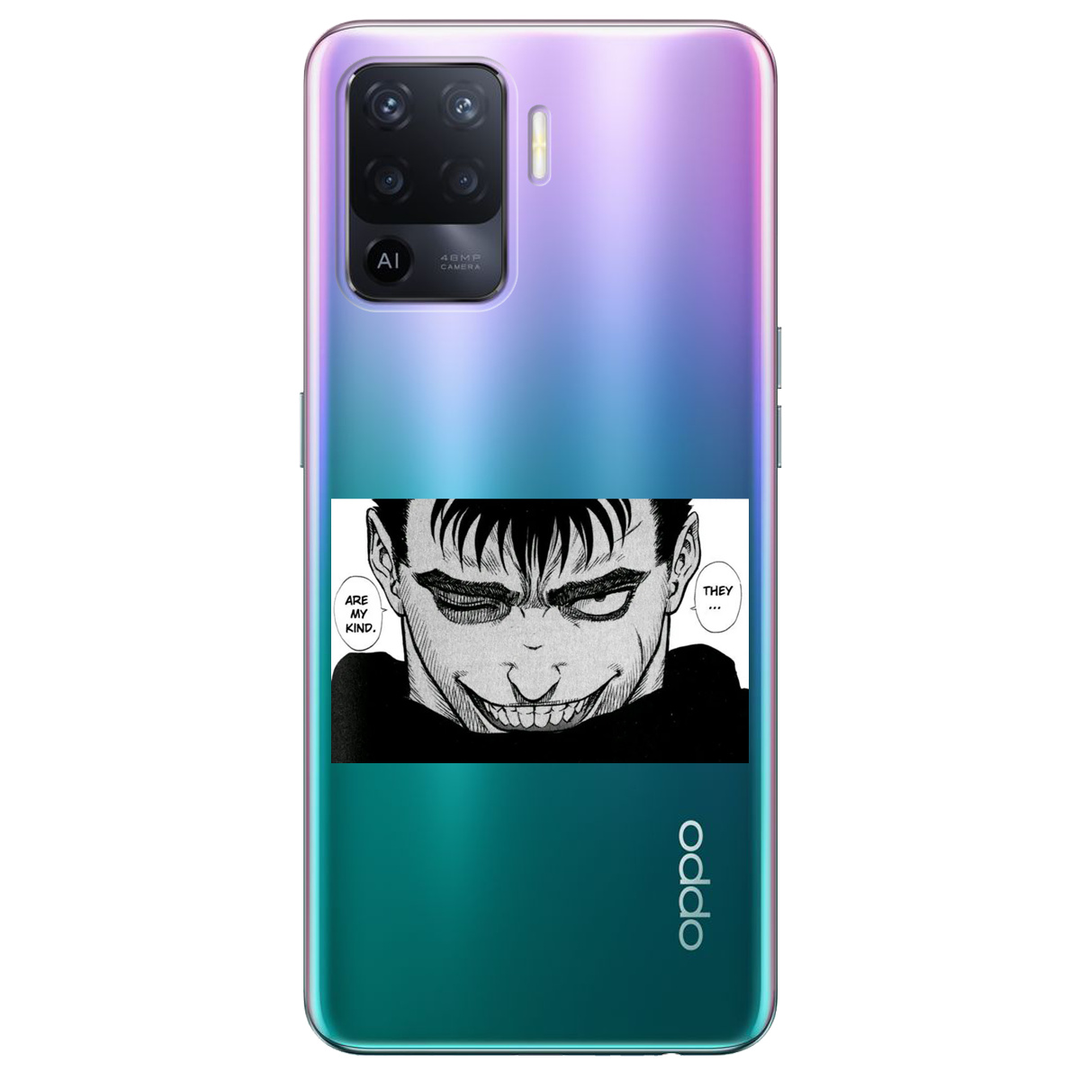 Чехол для Oppo Reno 5 Lite прозрачный Гатс Берсерк Berserk - фото 1 - Чехлы для телефонов