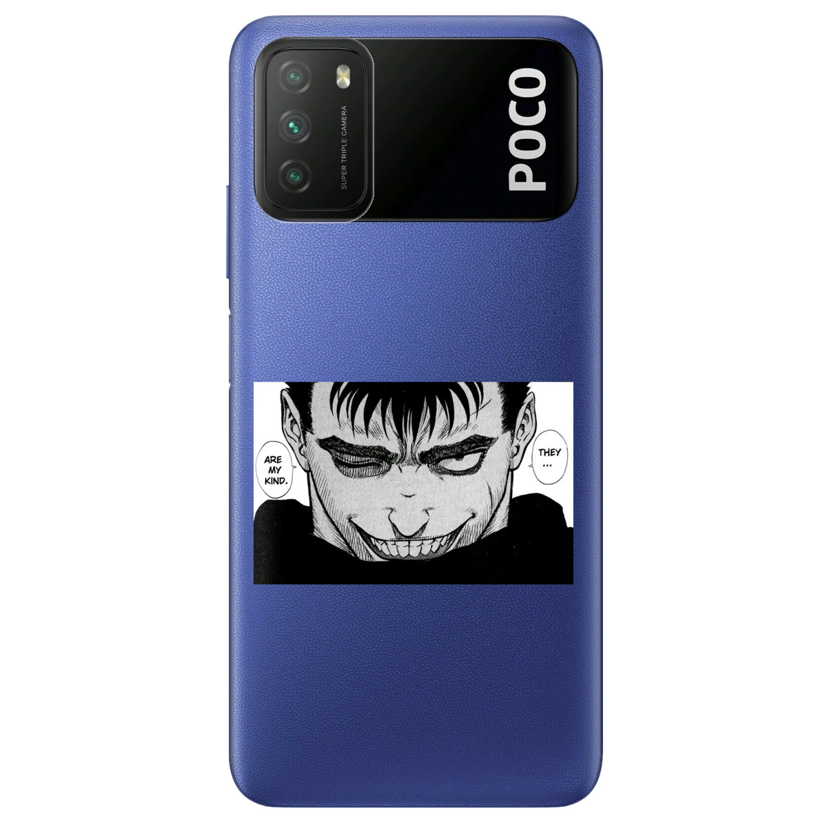 Чехол для Xiaomi Poco M3 прозрачный Гатс Берсерк Berserk - фото 1 - Чехлы для телефонов