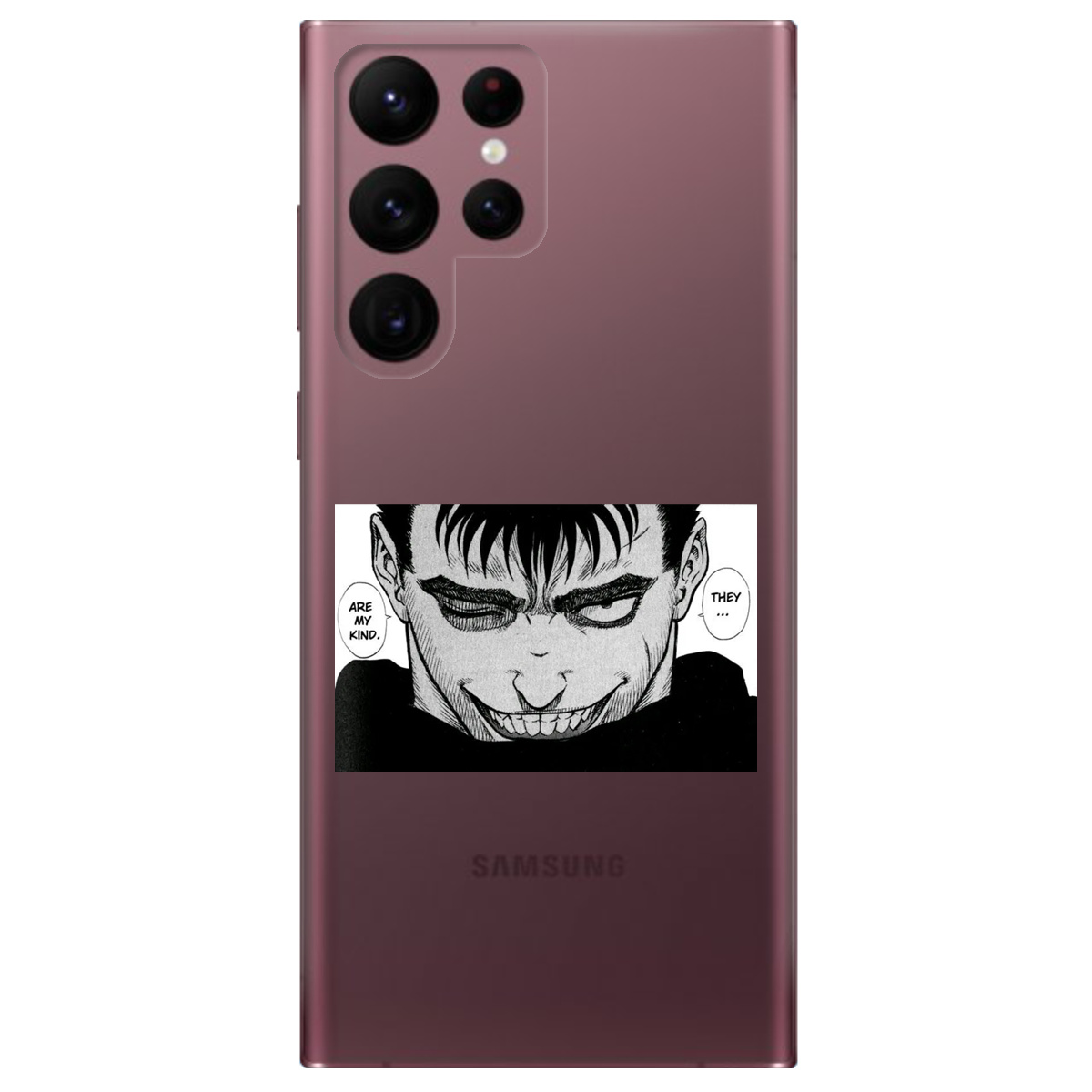 Чехол для Samsung Galaxy S22 Ultra прозрачный Гатс Берсерк Berserk - фото 1 - Чехлы для телефонов