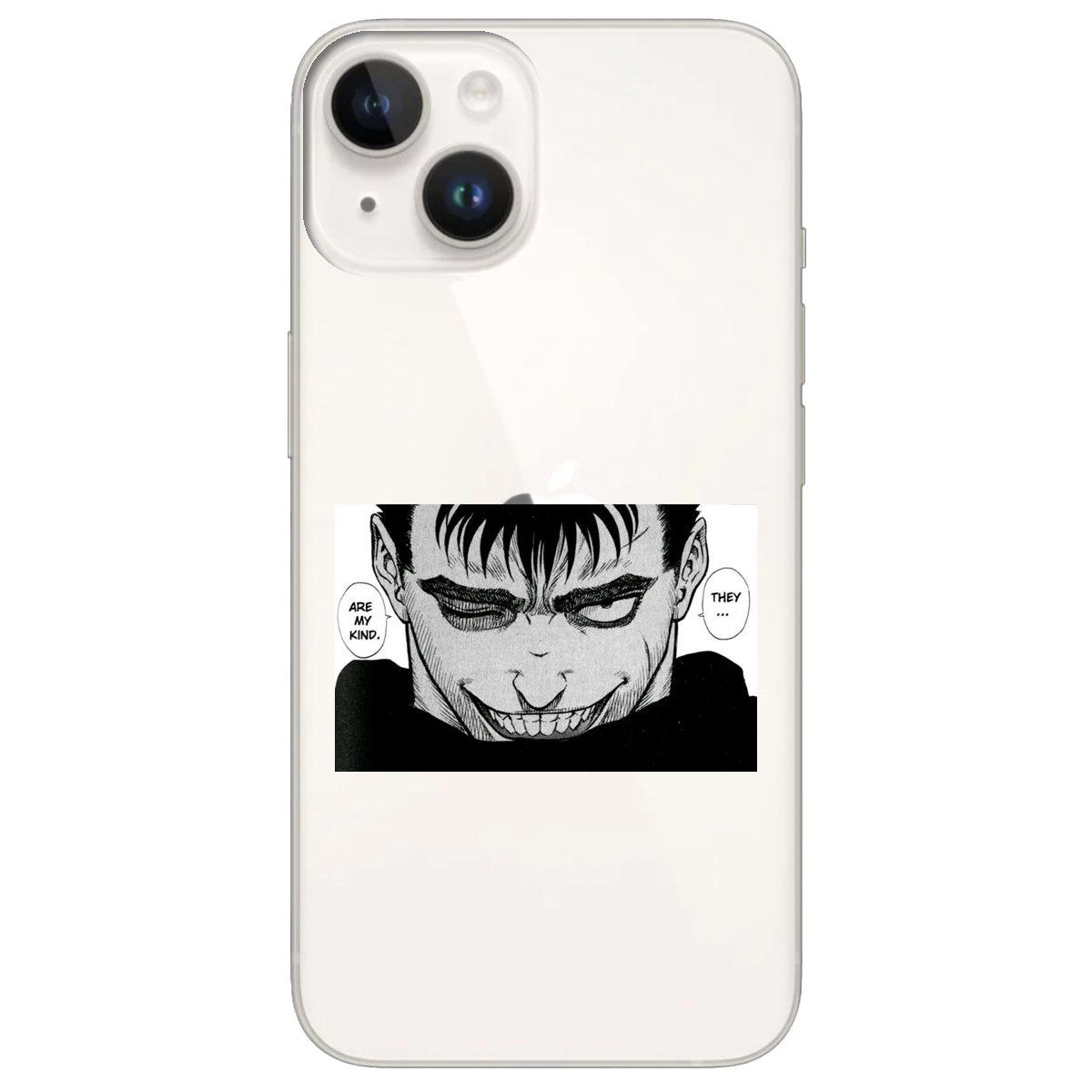Чохол для Apple iPhone 14 Plus прозорий Ґатс Берсерк Berserk - фото 1 Чохол для Apple iPhone 14 Plus прозорий Ґатс Берсерк Berserk - фото 1 - Чохли для телефонів
