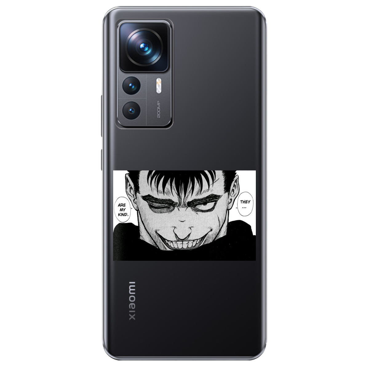 Чехол для Xiaomi 12T прозрачный Гатс Берсерк Berserk - фото 1 - Чехлы для телефонов